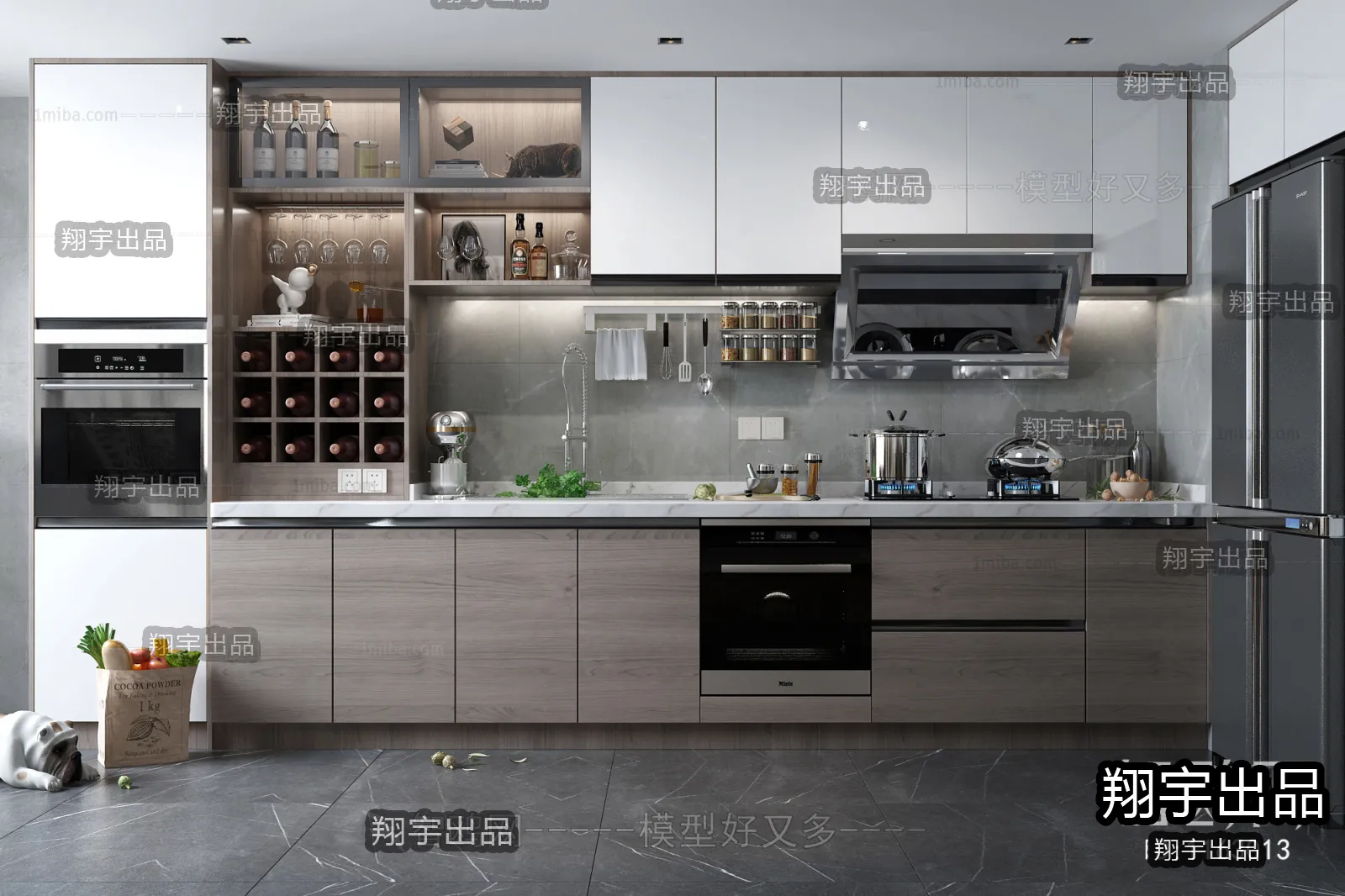 Kitchen 3D Interior Scene – 3D Models – 055