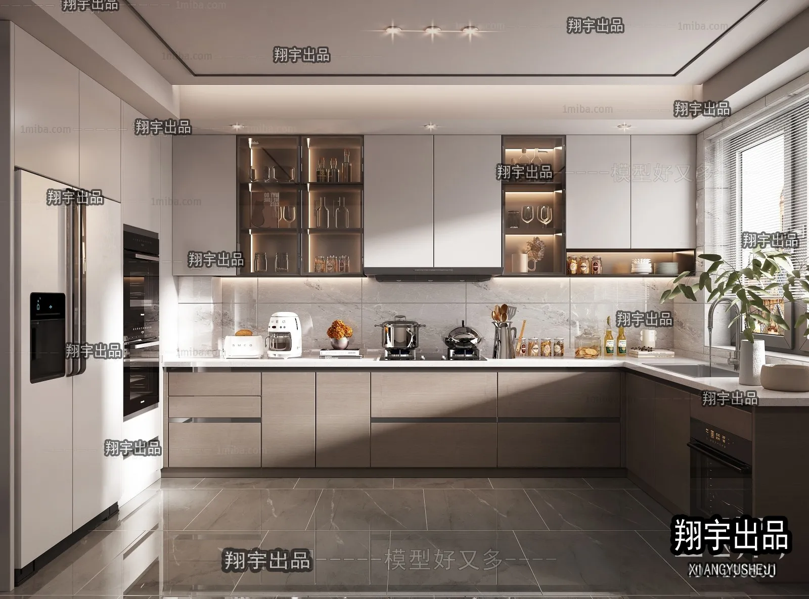 Kitchen 3D Interior Scene – 3D Models – 057