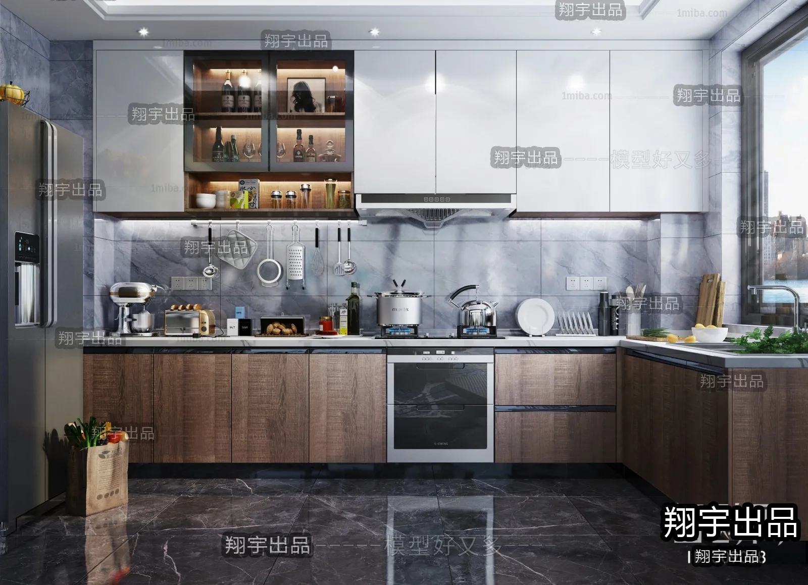 Kitchen 3D Interior Scene – 3D Models – 059