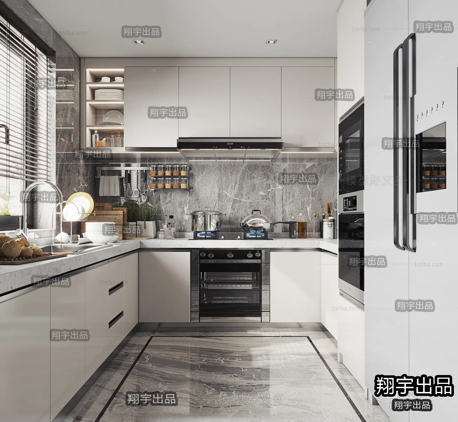 Kitchen 3D Interior Scene – 3D Models – 061