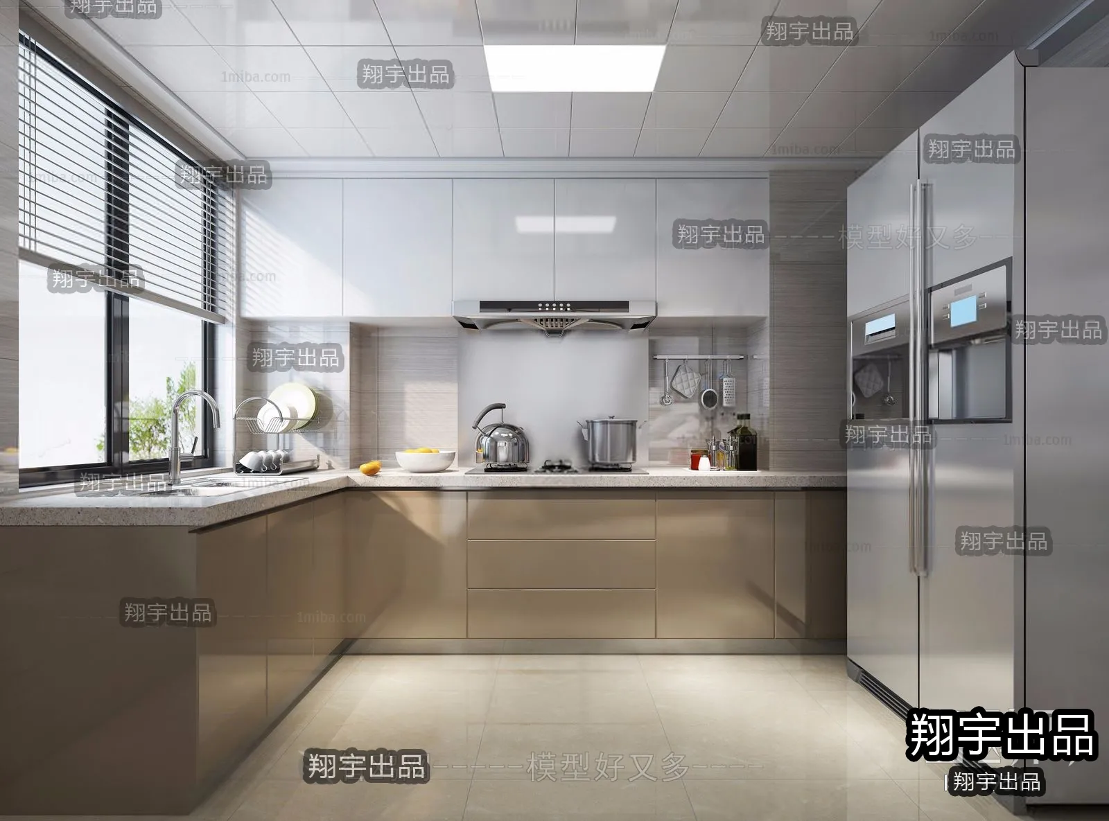 Kitchen 3D Interior Scene – 3D Models – 064