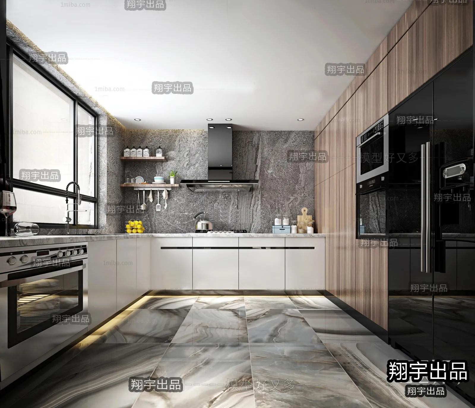 Kitchen 3D Interior Scene – 3D Models – 069