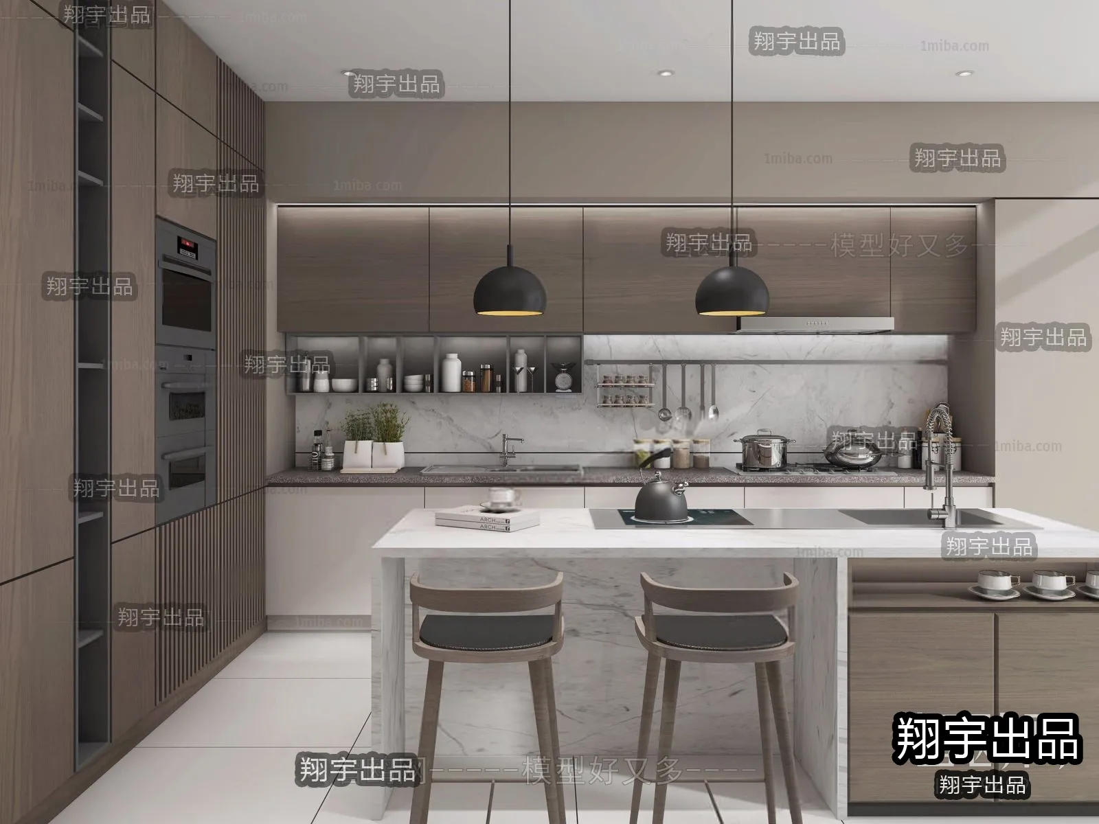 Kitchen 3D Interior Scene – 3D Models – 071