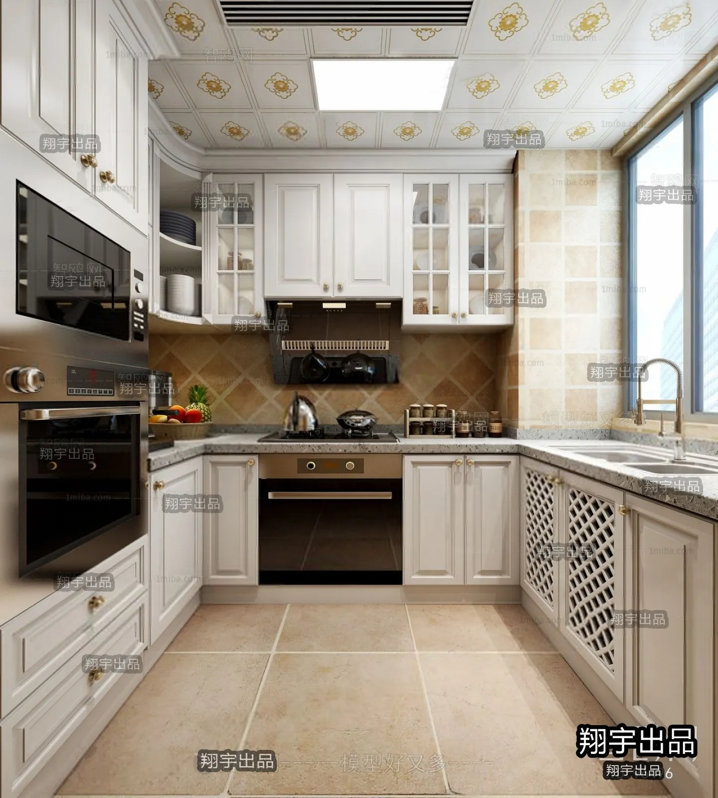 Kitchen 3D Interior Scene – 3D Models – 073