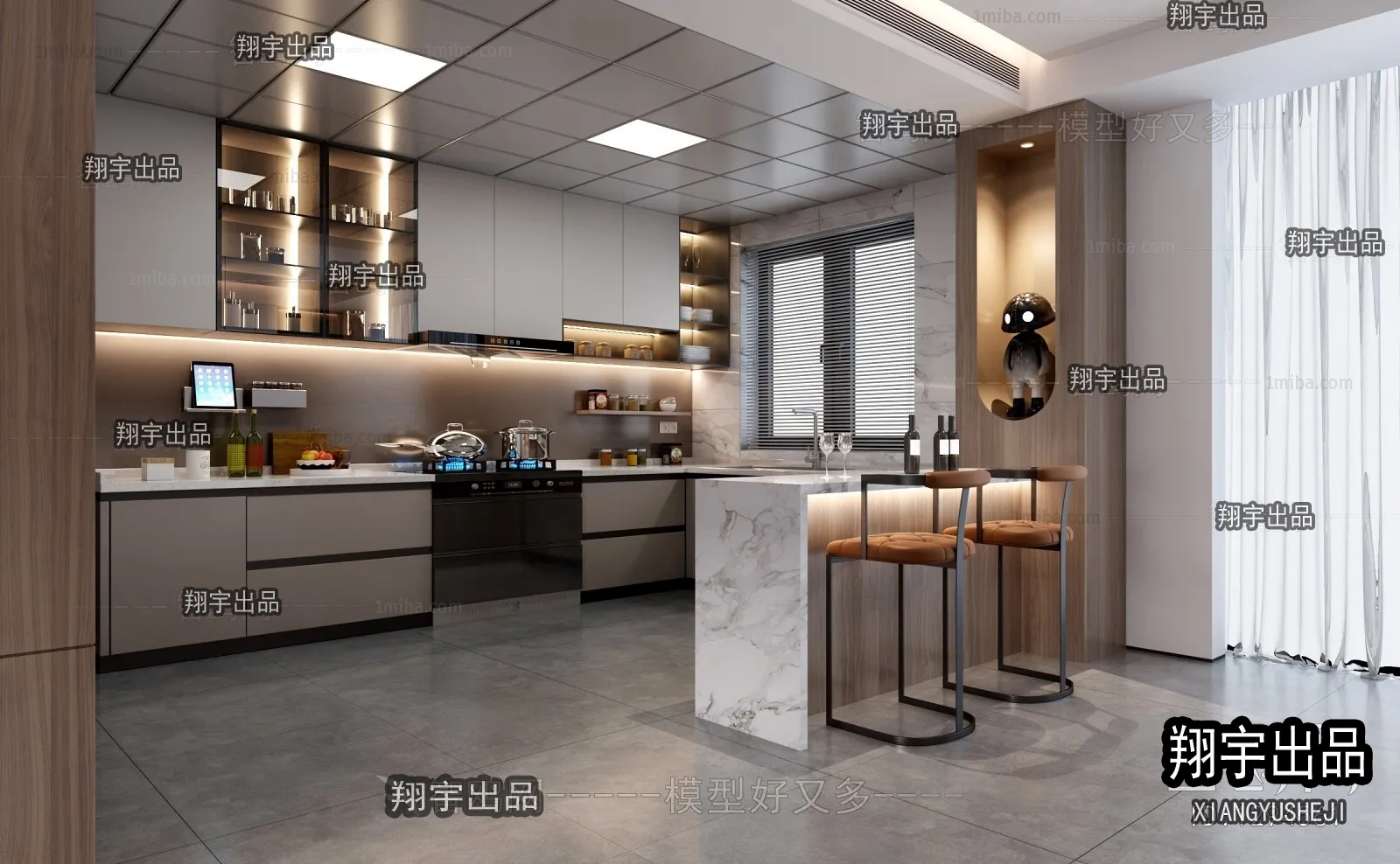 Kitchen 3D Interior Scene – 3D Models – 079