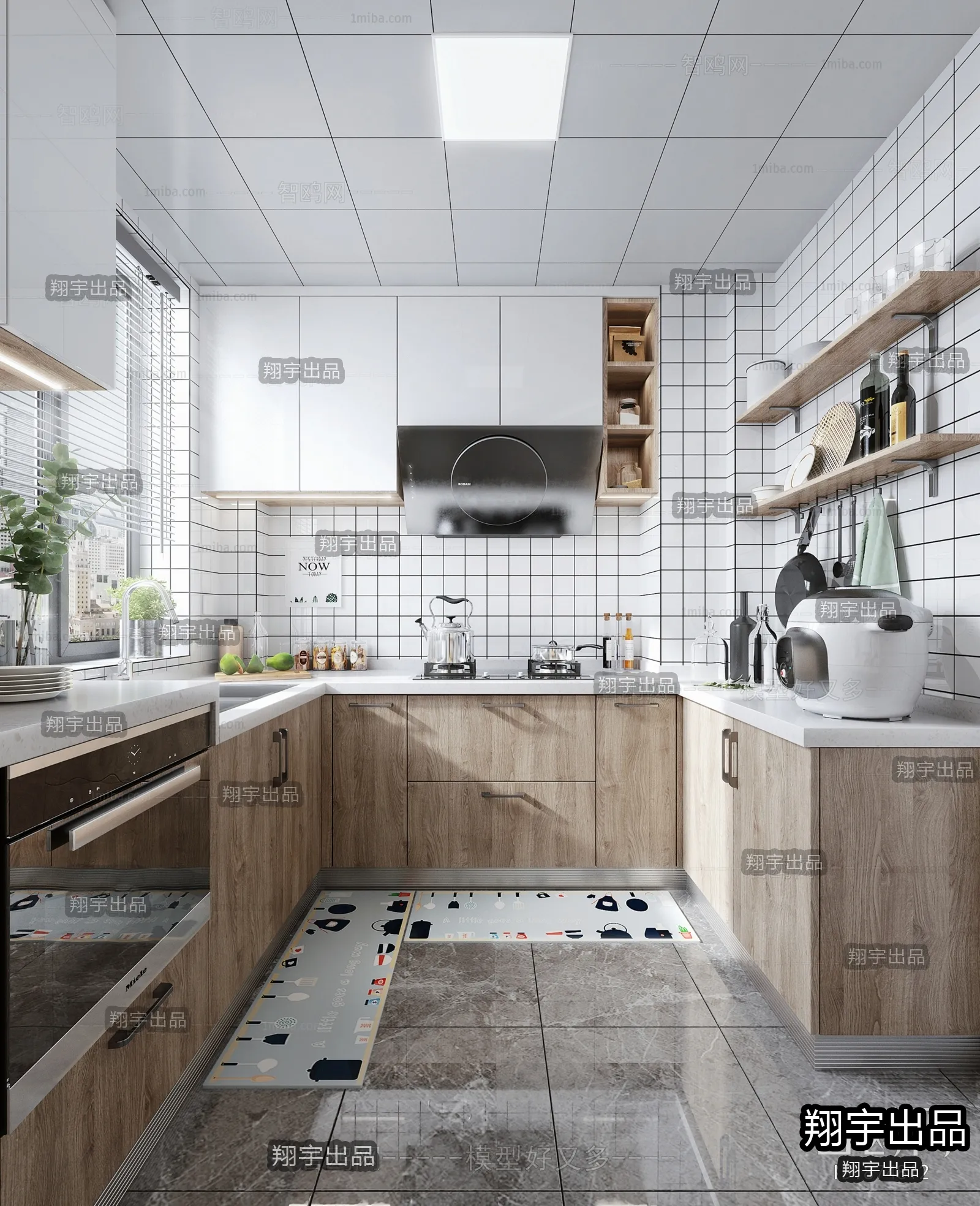 Kitchen 3D Interior Scene – 3D Models – 087