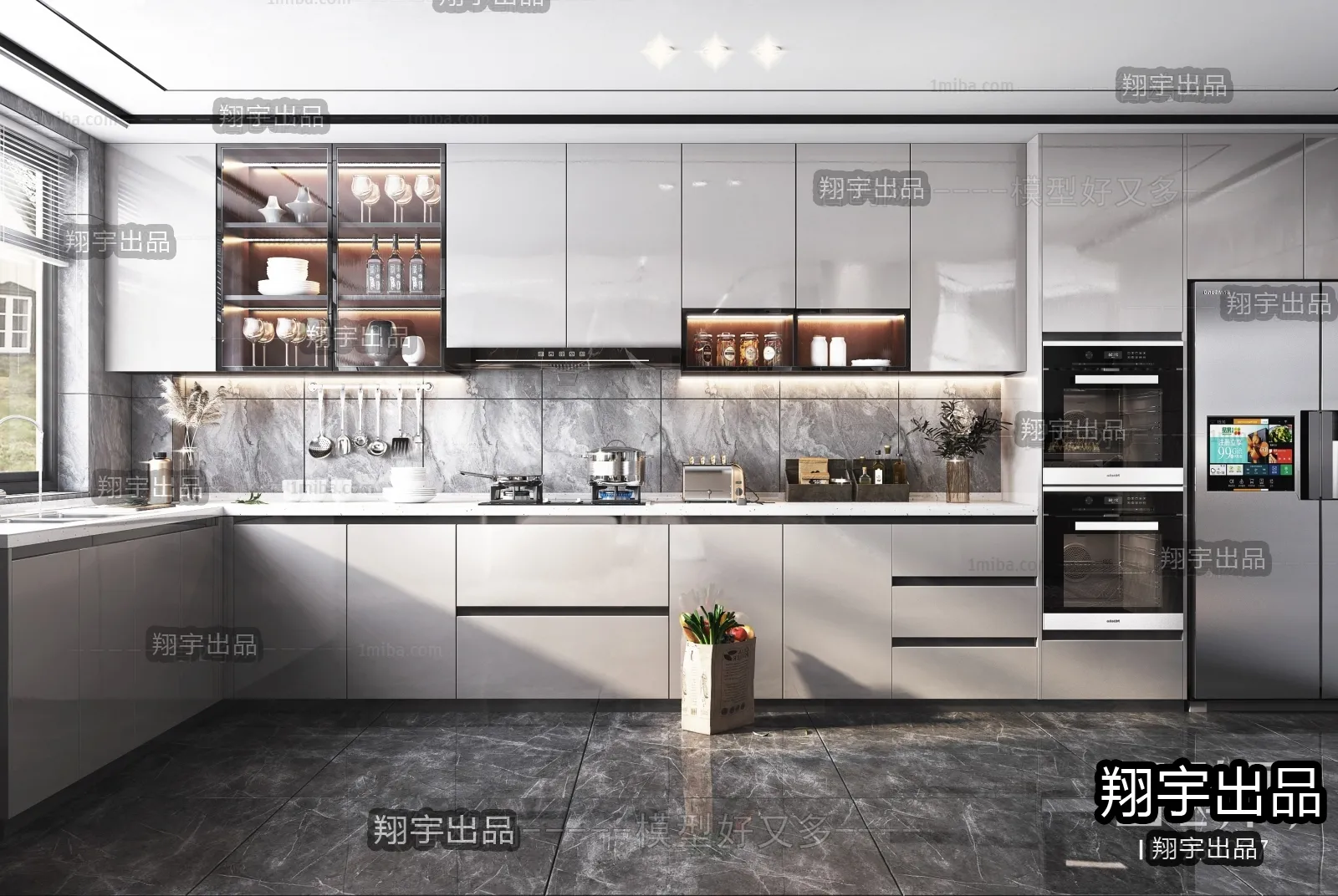 Kitchen 3D Interior Scene – 3D Models – 088