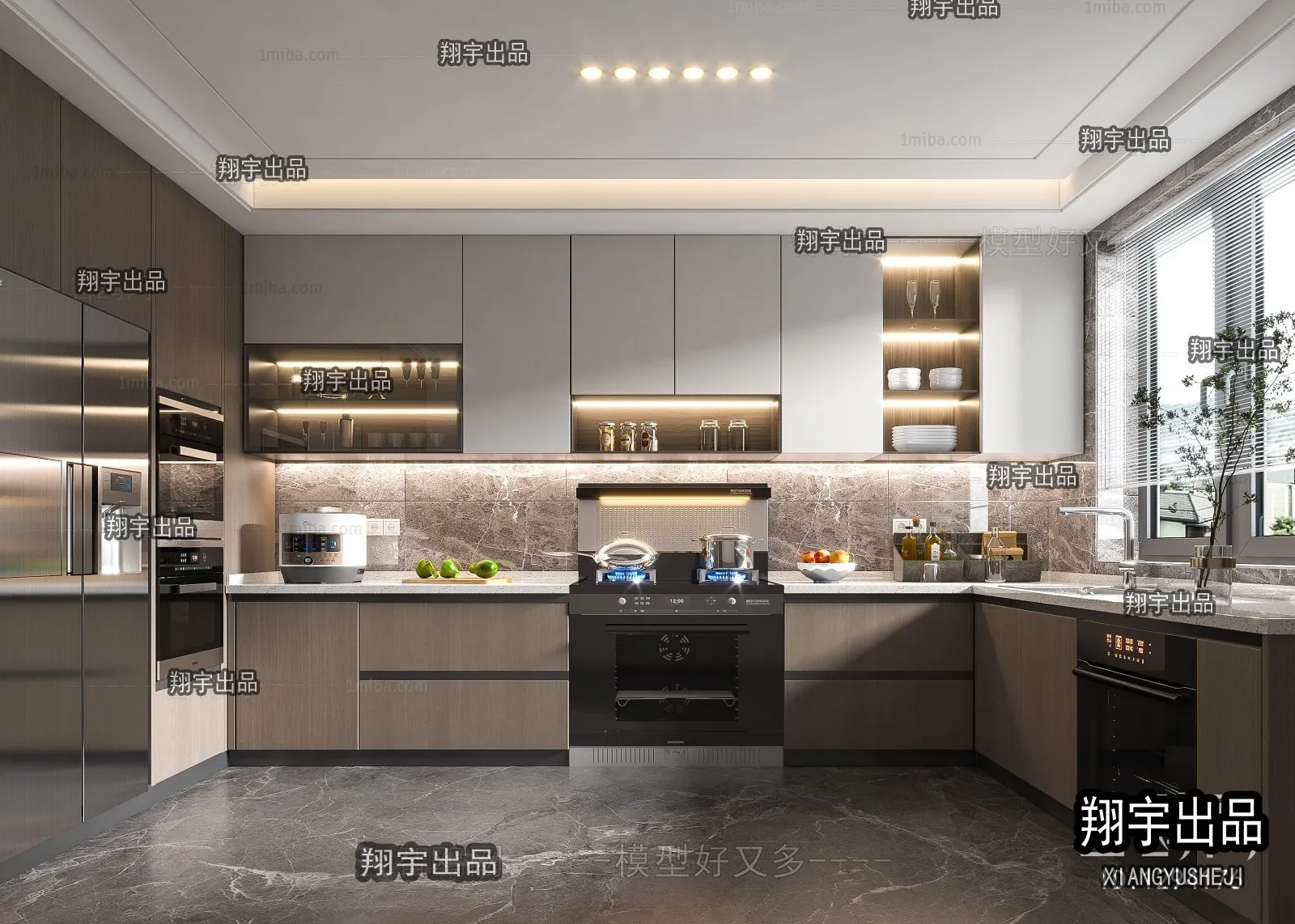 Kitchen 3D Interior Scene – 3D Models – 090