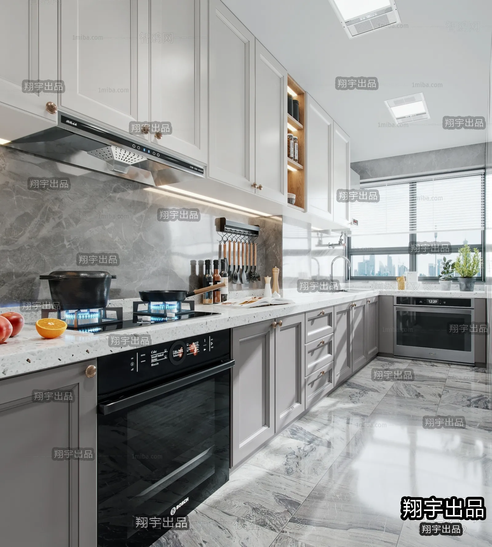 Kitchen 3D Interior Scene – 3D Models – 092