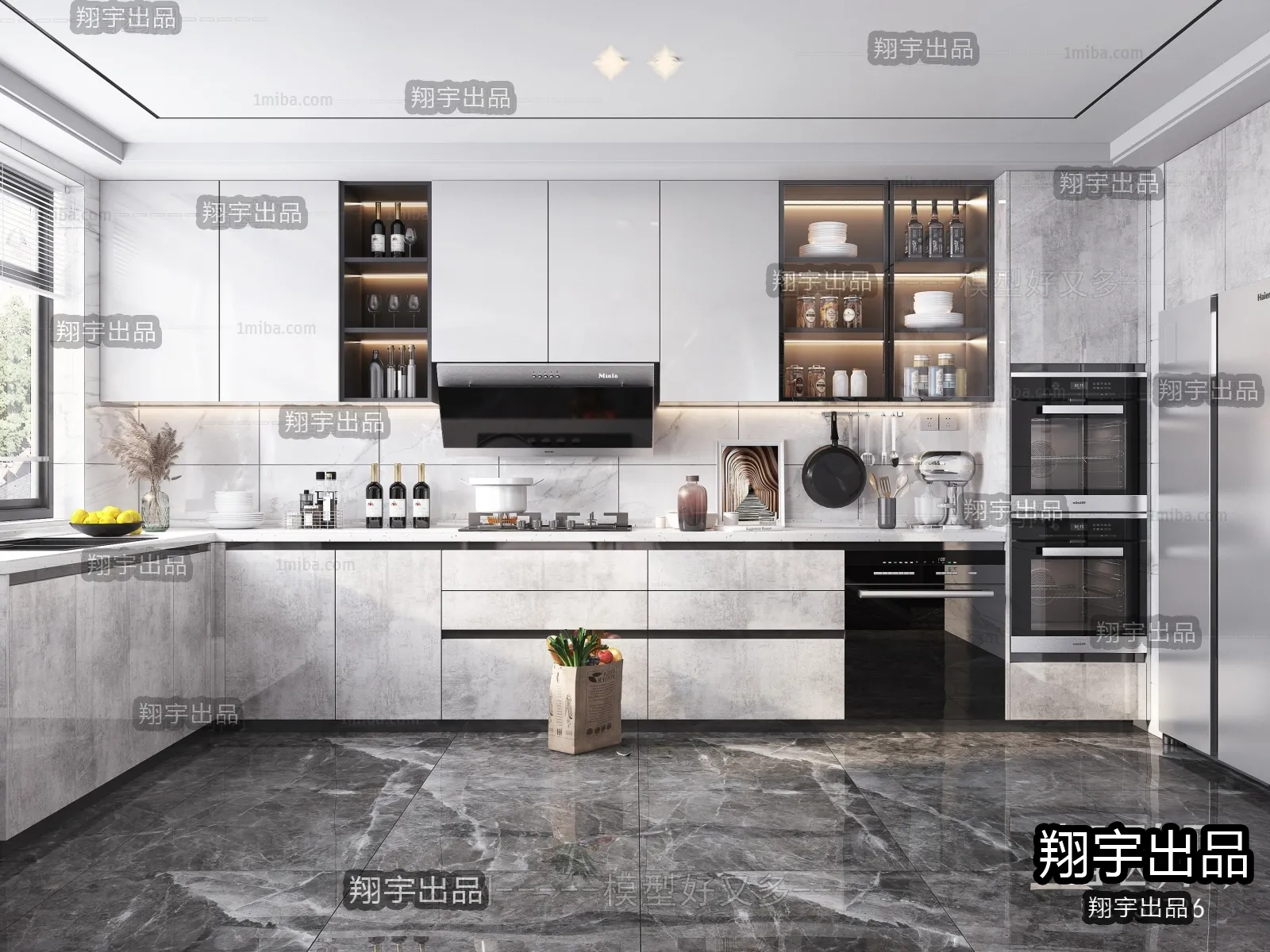 Kitchen 3D Interior Scene – 3D Models – 093