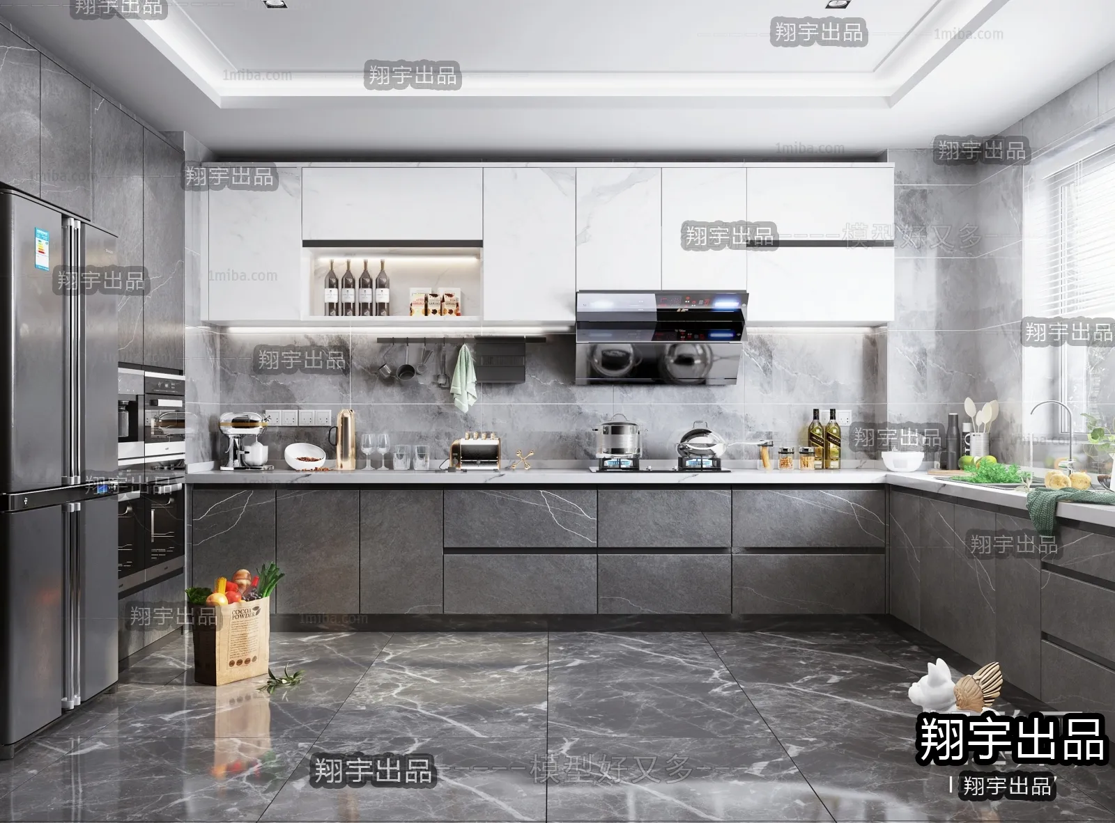 Kitchen 3D Interior Scene – 3D Models – 096