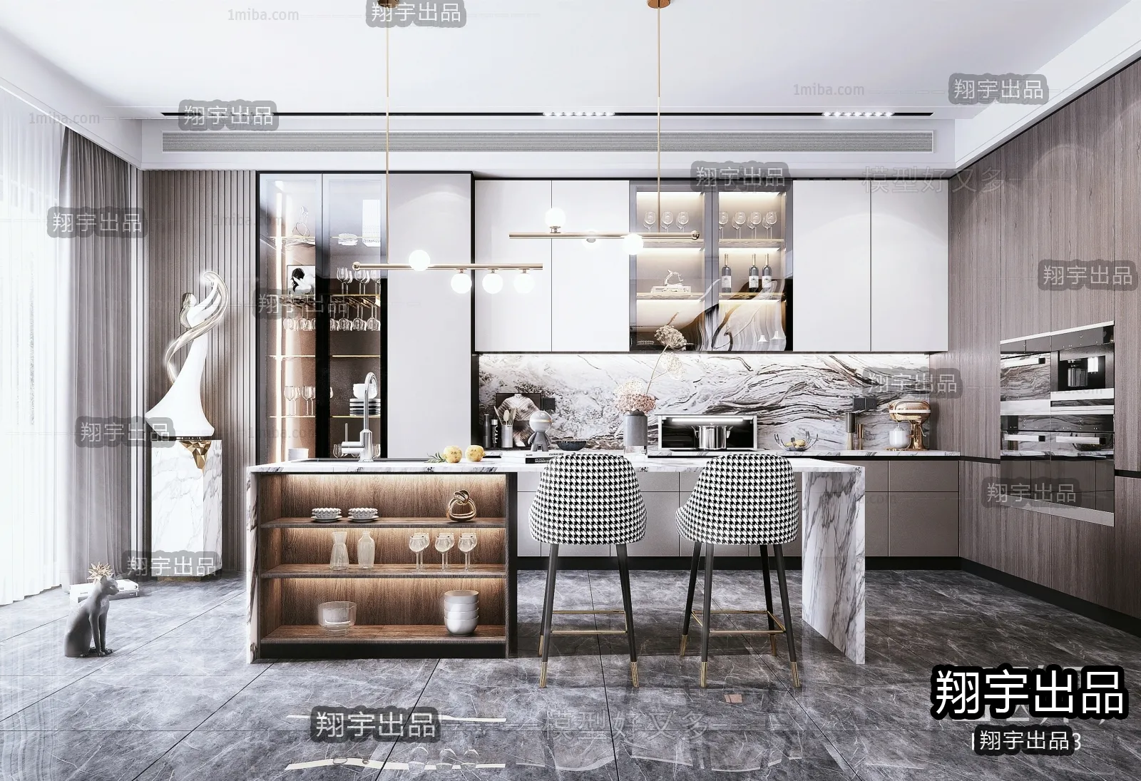 Kitchen 3D Interior Scene – 3D Models – 099