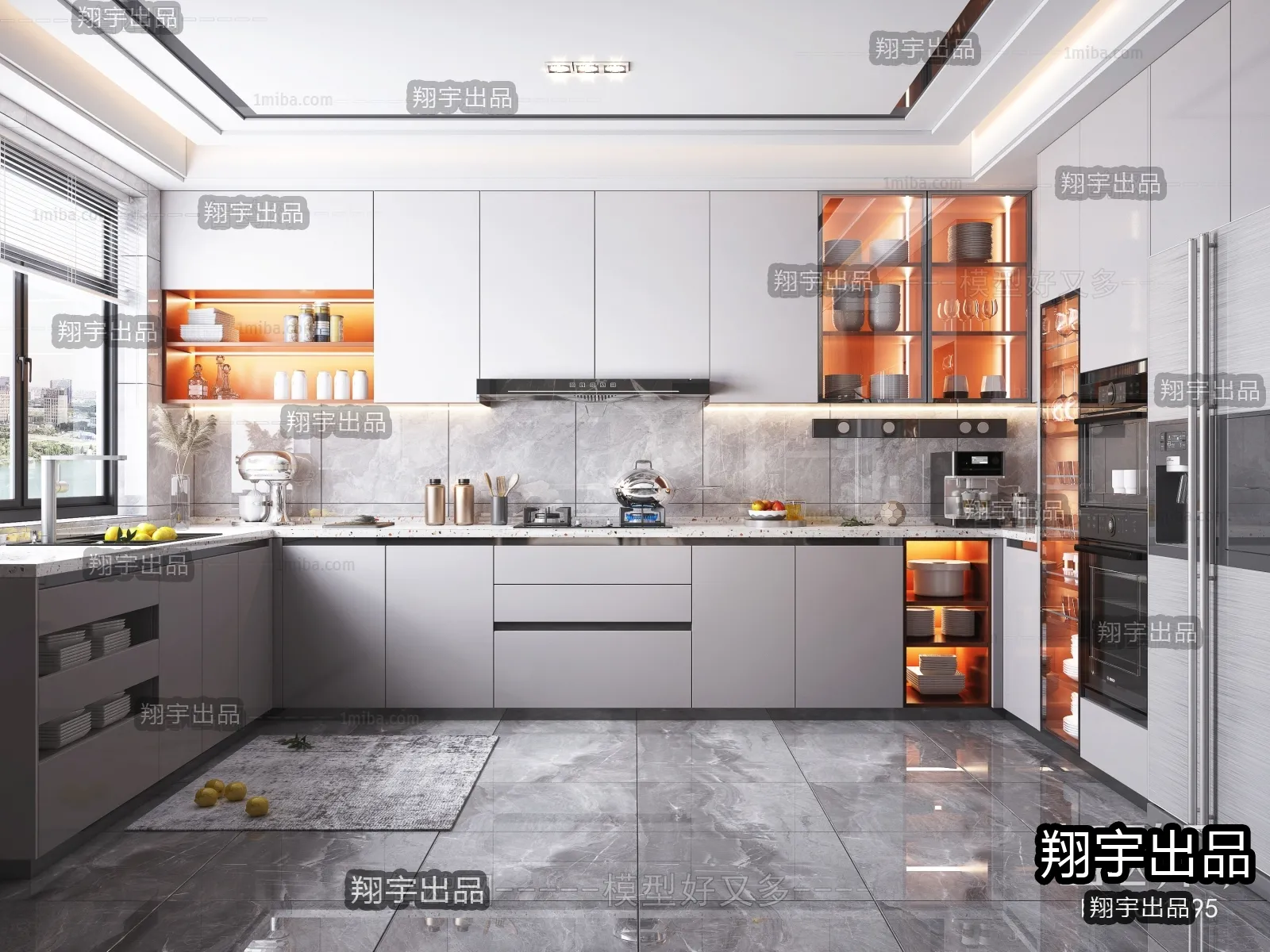 Kitchen 3D Interior Scene – 3D Models – 102