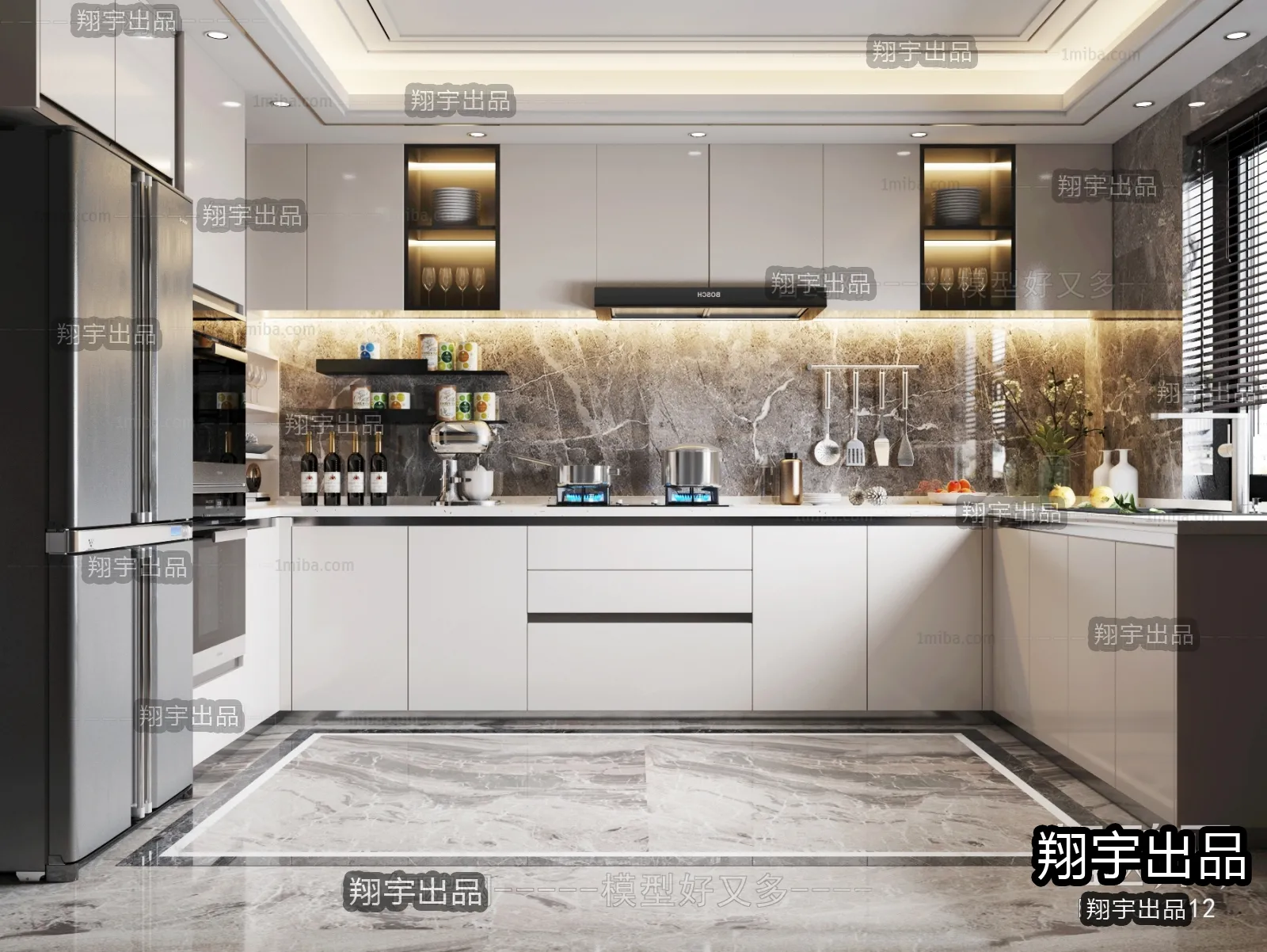 Kitchen 3D Interior Scene – 3D Models – 106