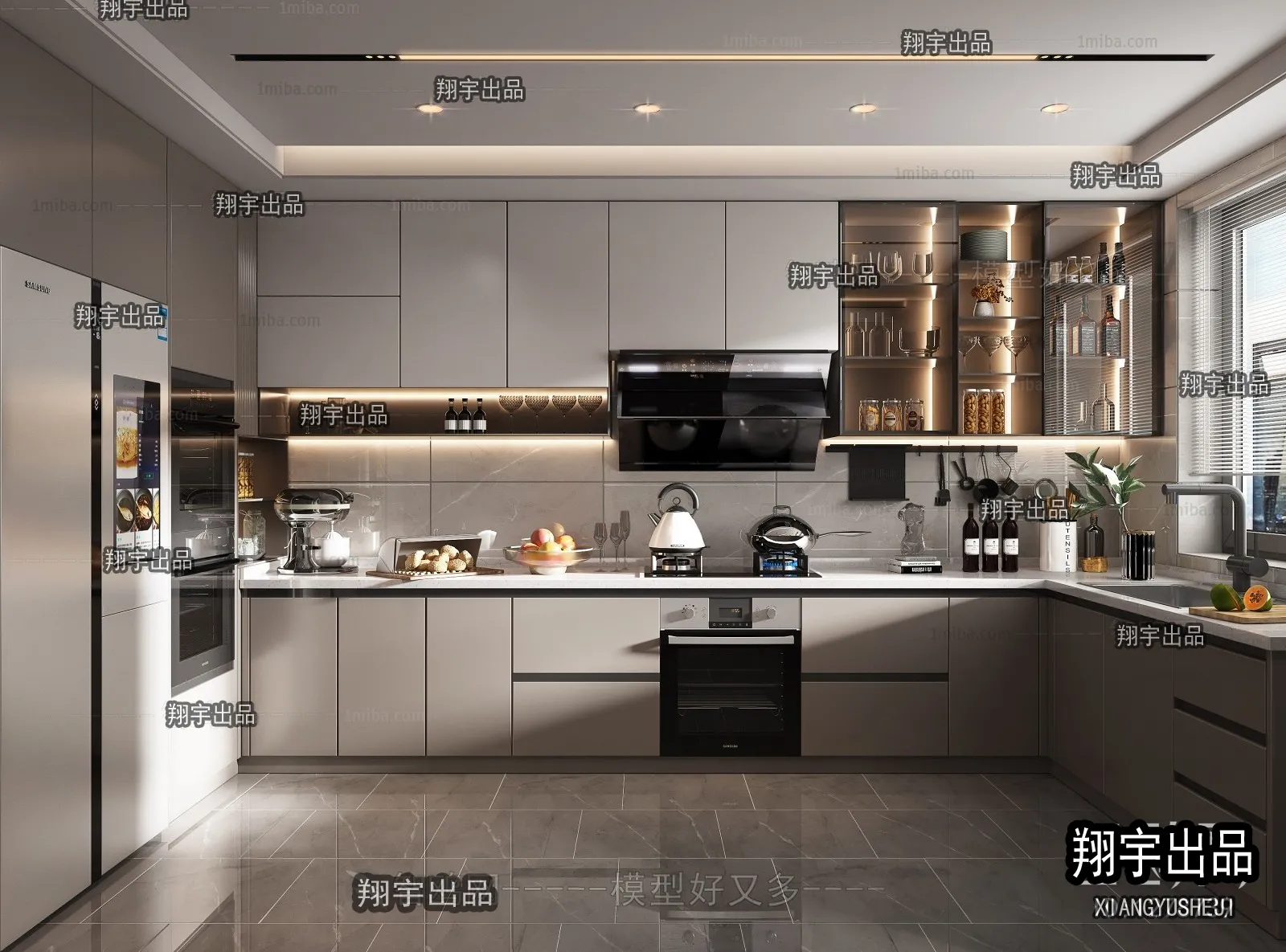 Kitchen 3D Interior Scene – 3D Models – 112