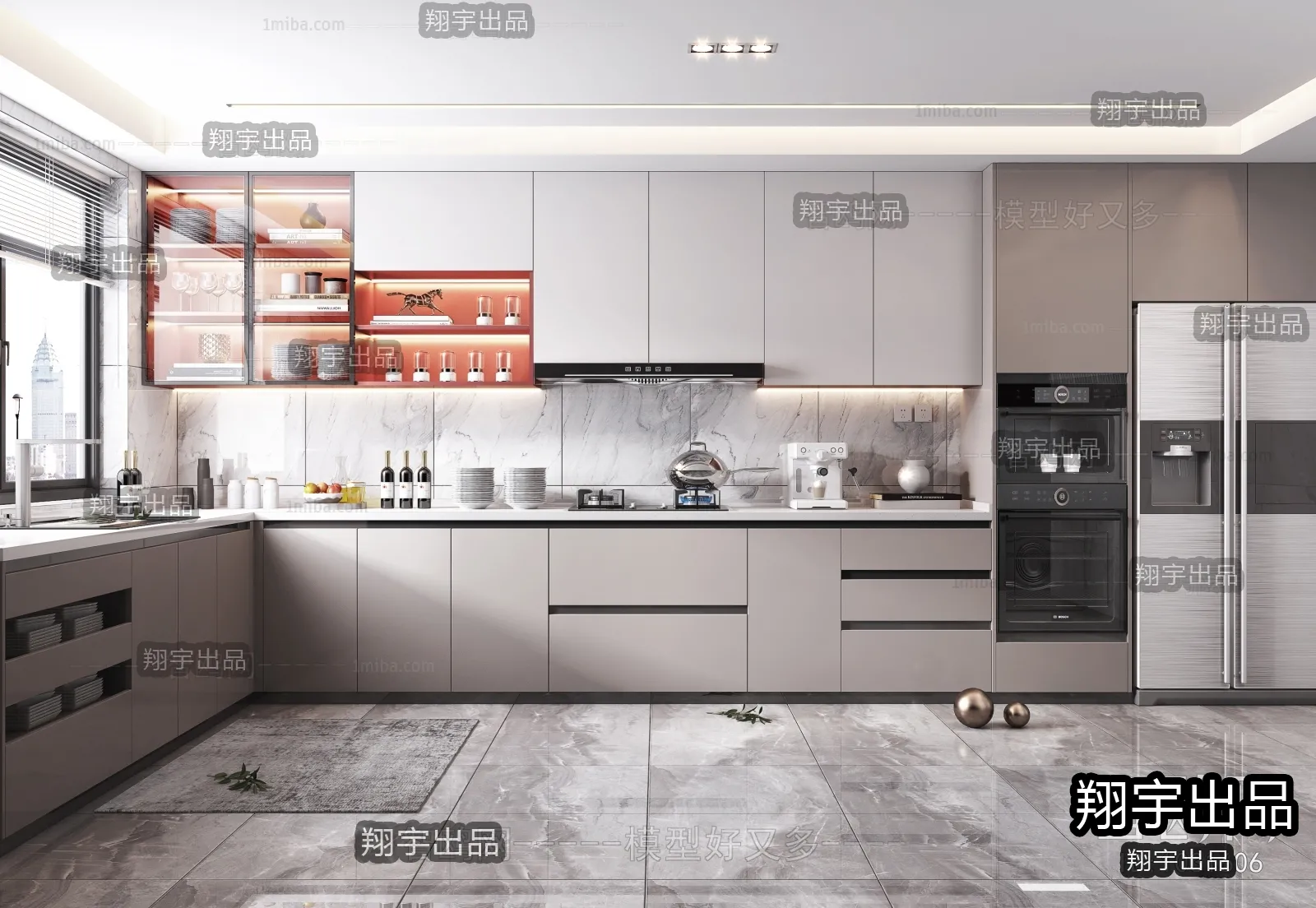 Kitchen 3D Interior Scene – 3D Models – 117