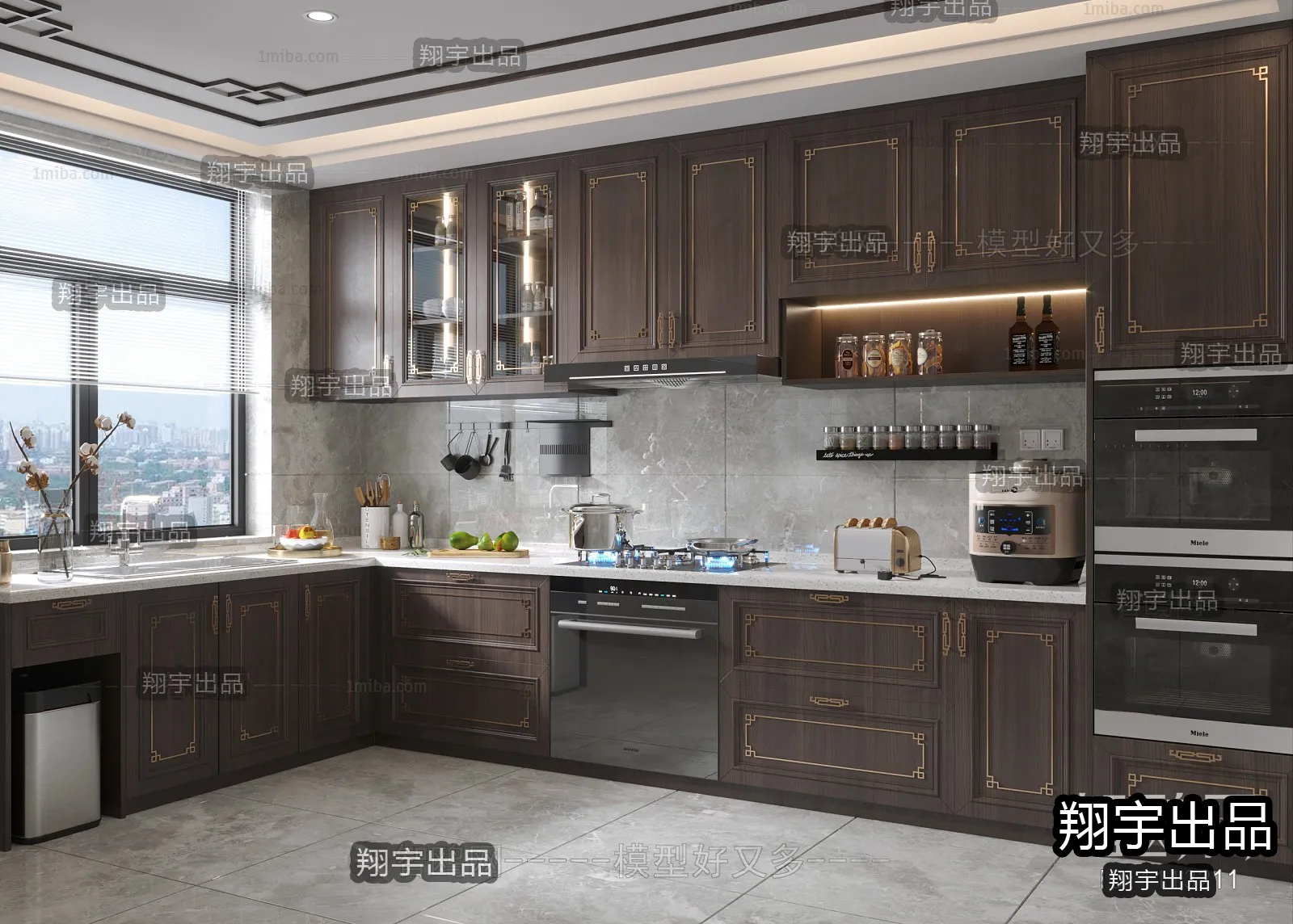 Kitchen 3D Interior Scene – 3D Models – 119