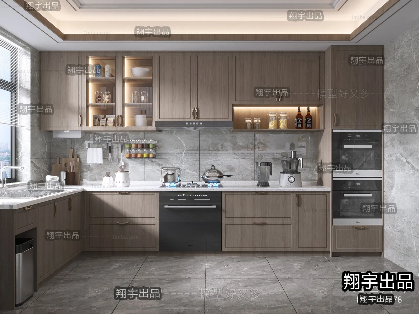 Kitchen 3D Interior Scene – 3D Models – 120