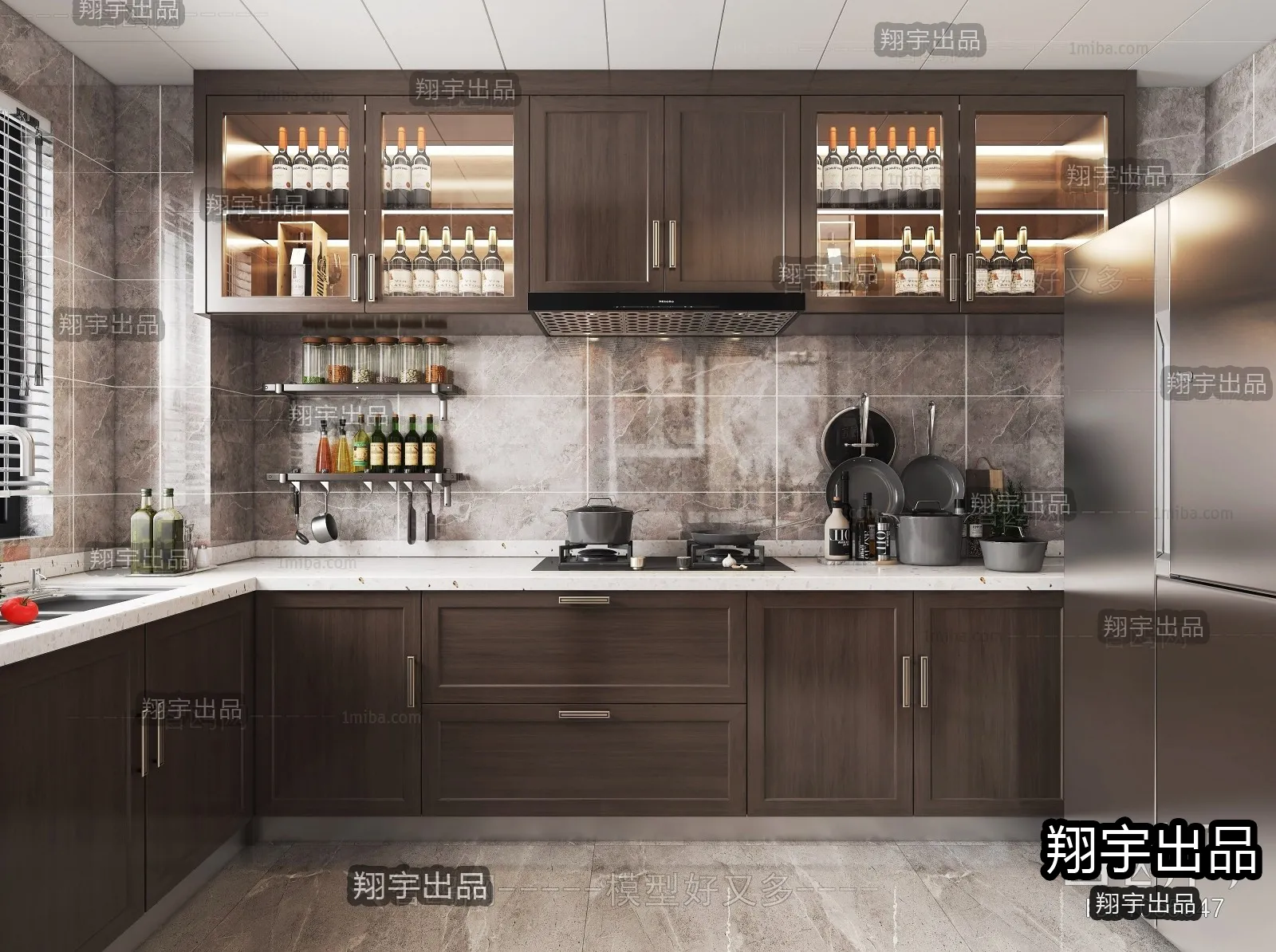 Kitchen 3D Interior Scene – 3D Models – 121