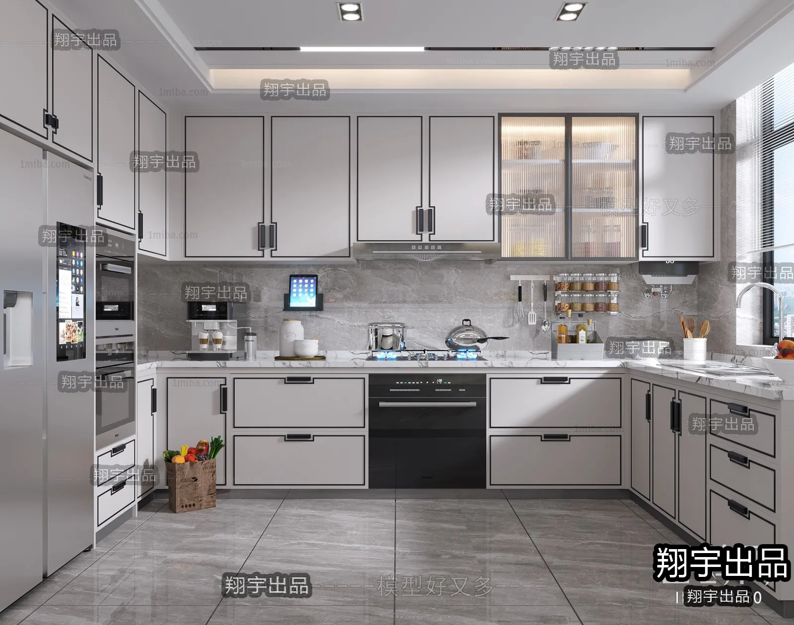 Kitchen 3D Interior Scene – 3D Models – 123