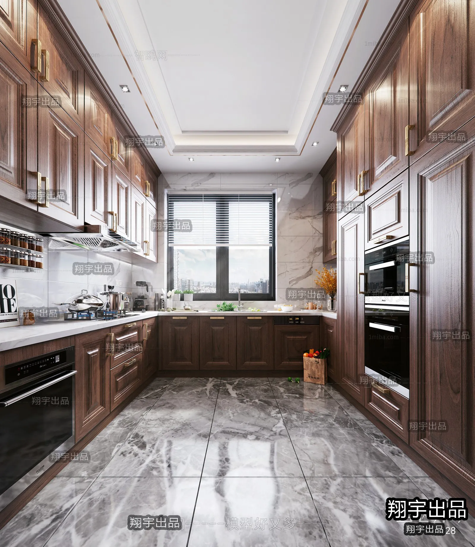 Kitchen 3D Interior Scene – 3D Models – 125