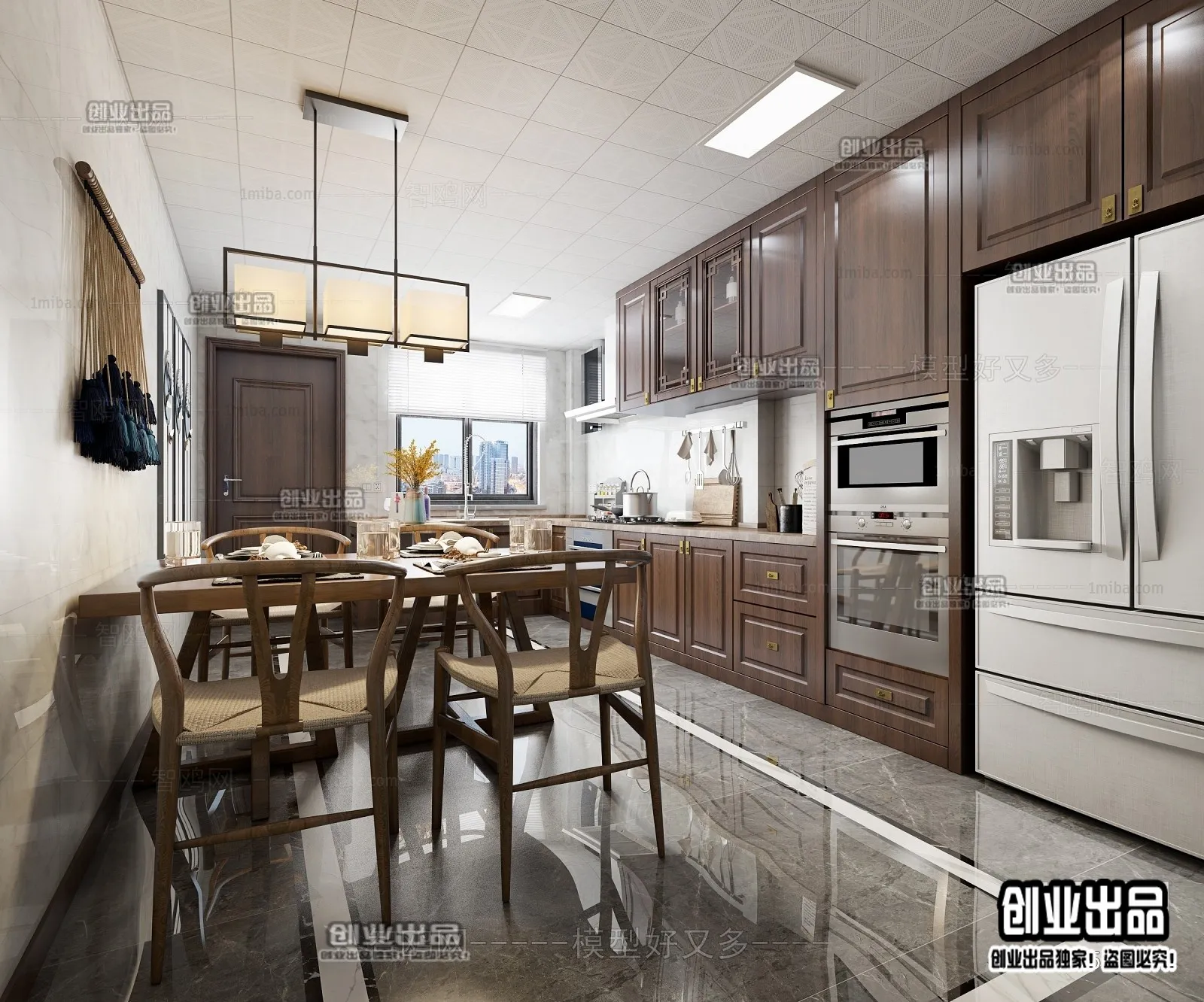 Kitchen 3D Interior Scene – 3D Models – 128