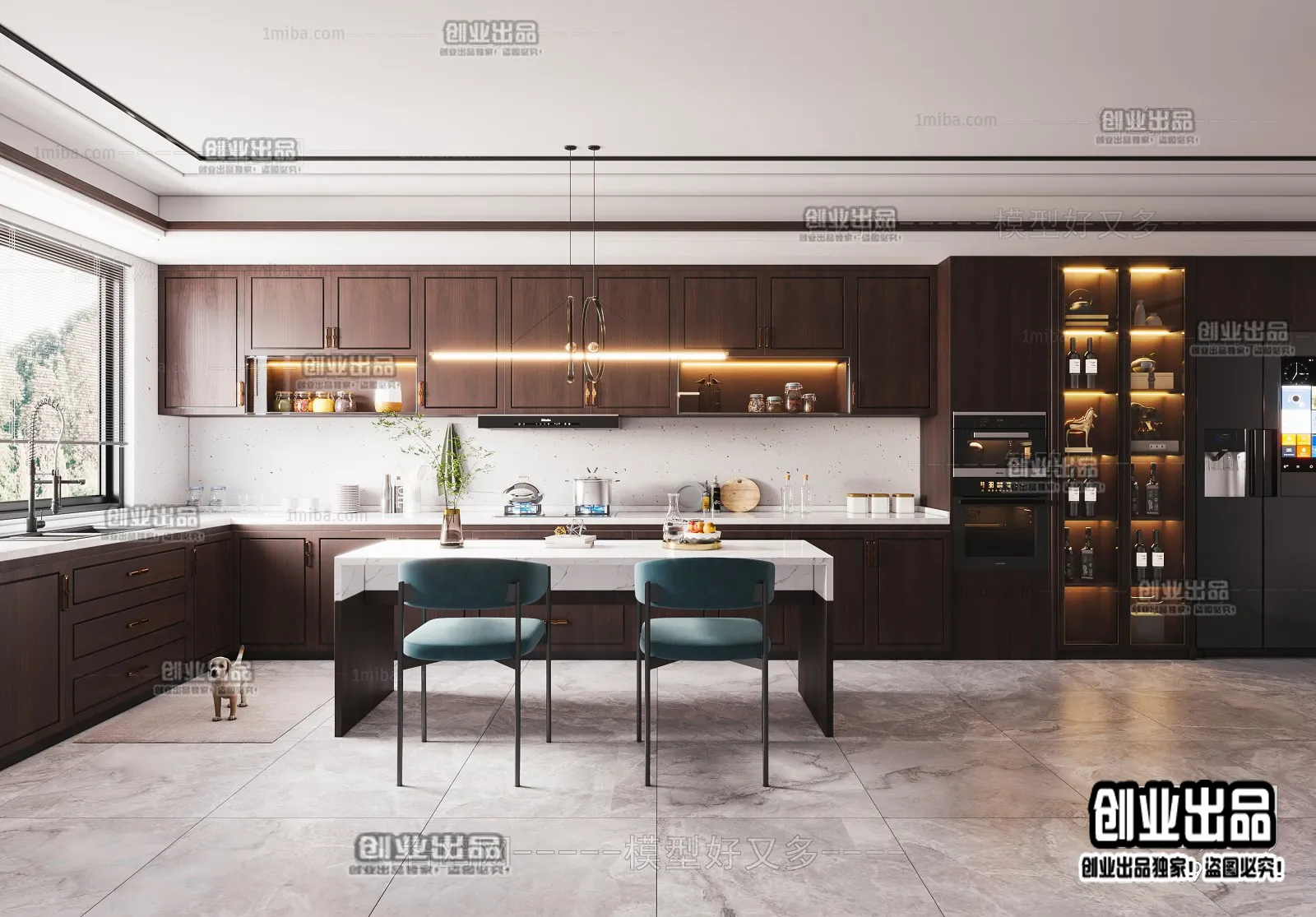 Kitchen 3D Interior Scene – 3D Models – 129