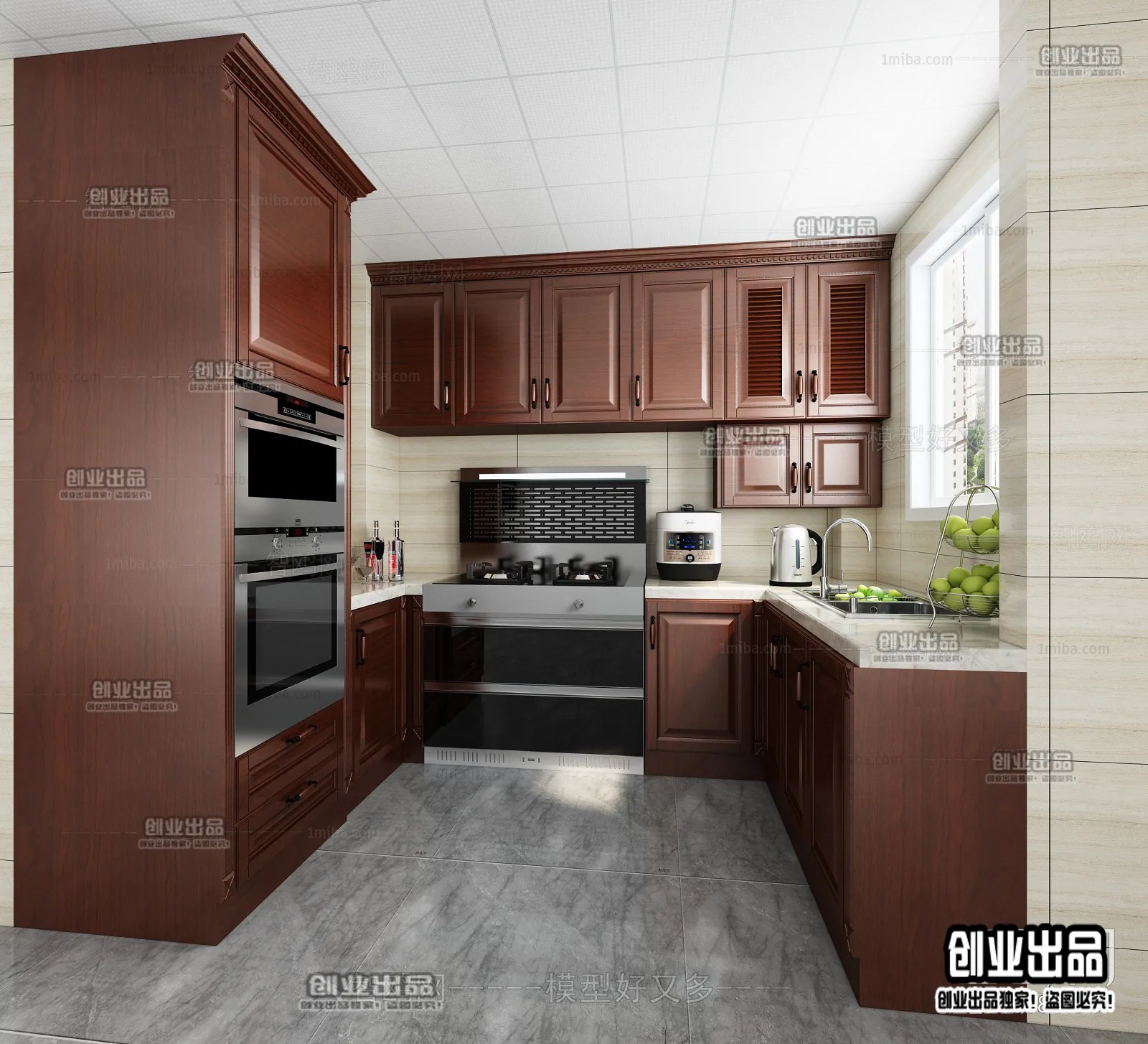 Kitchen 3D Interior Scene – 3D Models – 130