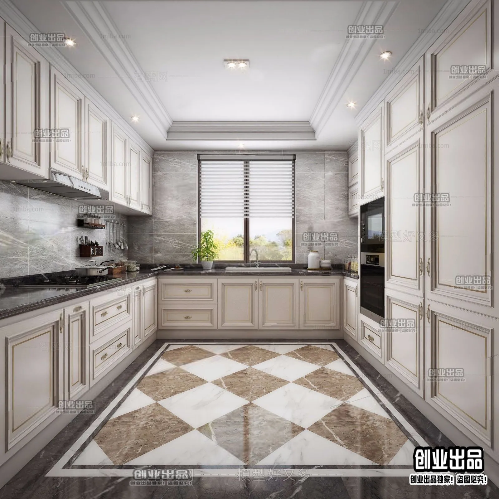 Kitchen 3D Interior Scene – 3D Models – 132