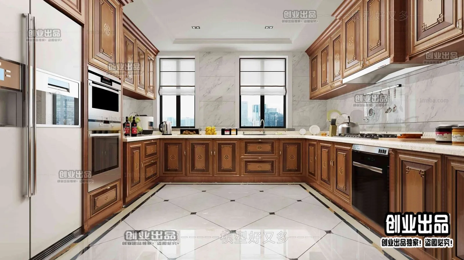 Kitchen 3D Interior Scene – 3D Models – 133