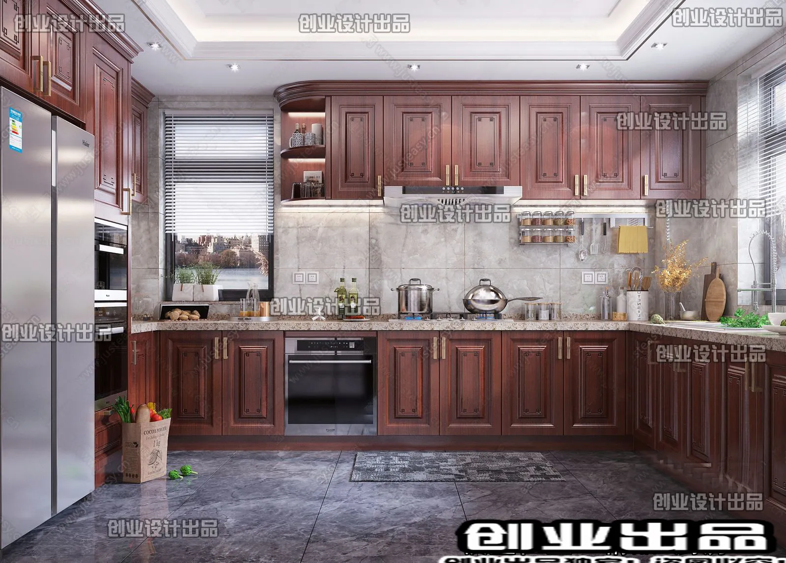 Kitchen 3D Interior Scene – 3D Models – 140