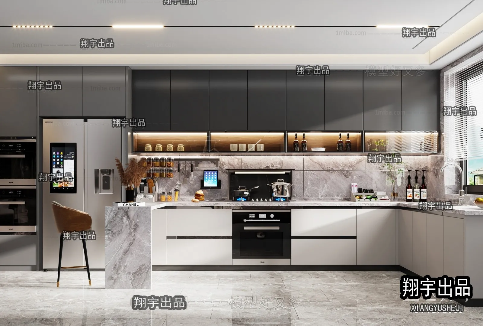 Kitchen 3D Interior Scene – 3D Models – 146