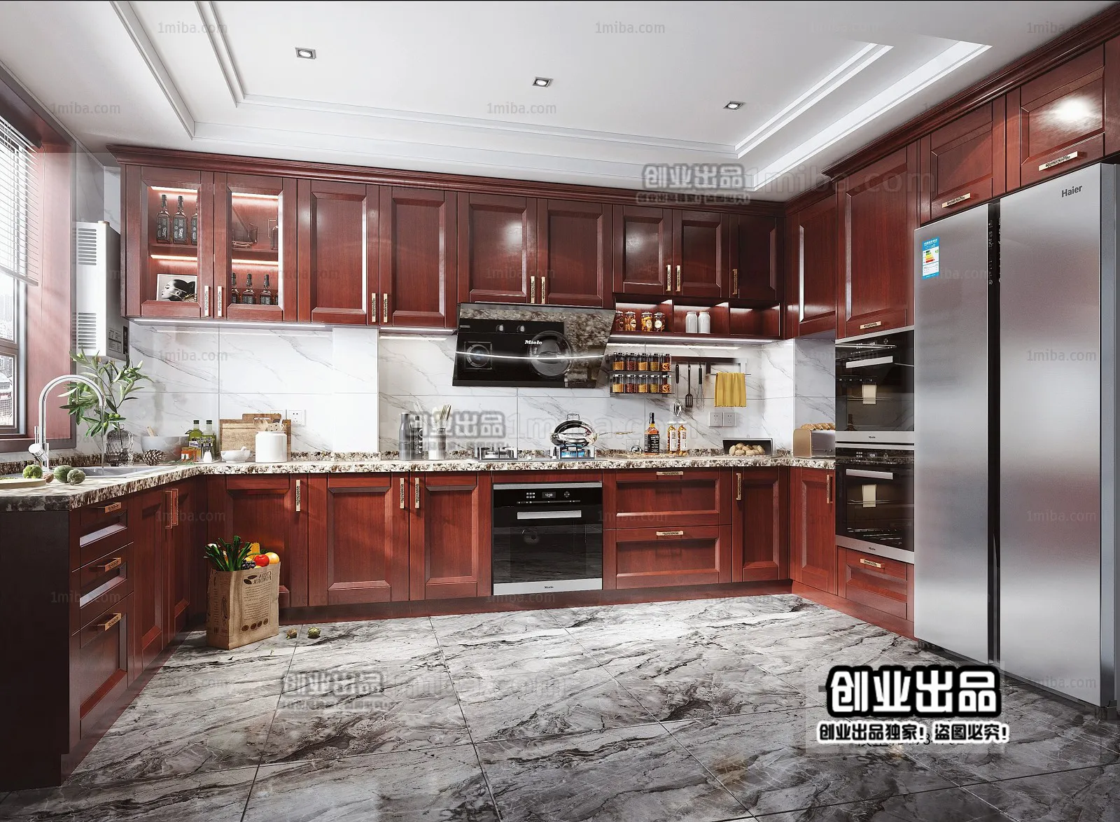 Kitchen 3D Interior Scene – 3D Models – 147