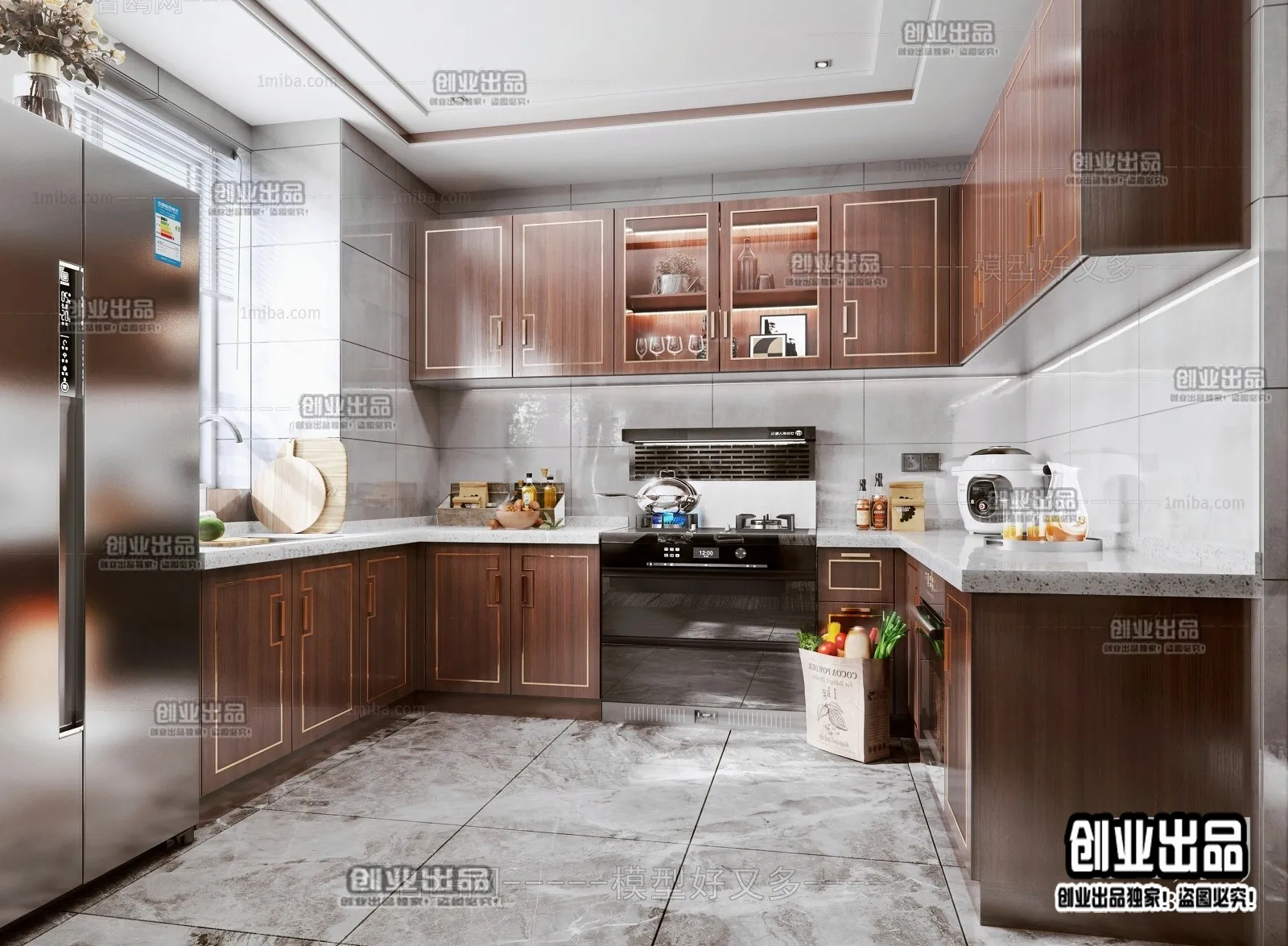 Kitchen 3D Interior Scene – 3D Models – 148