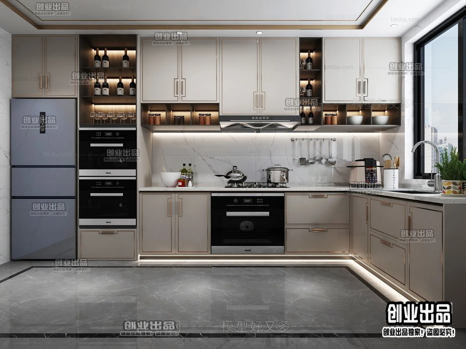 Kitchen 3D Interior Scene – 3D Models – 149