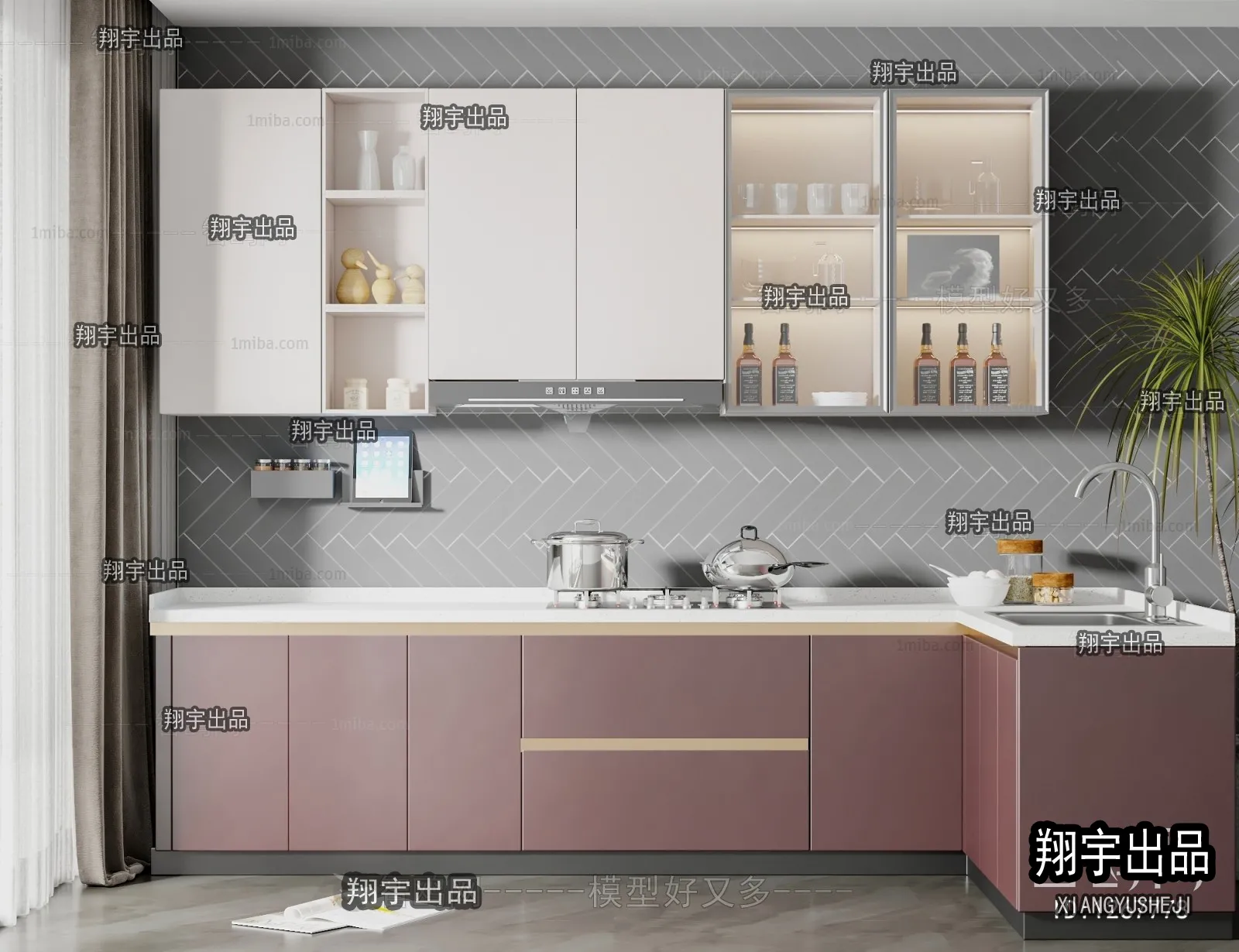 Kitchen 3D Interior Scene – 3D Models – 155