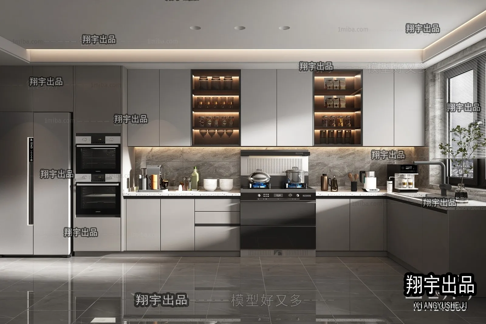 Kitchen 3D Interior Scene – 3D Models – 165