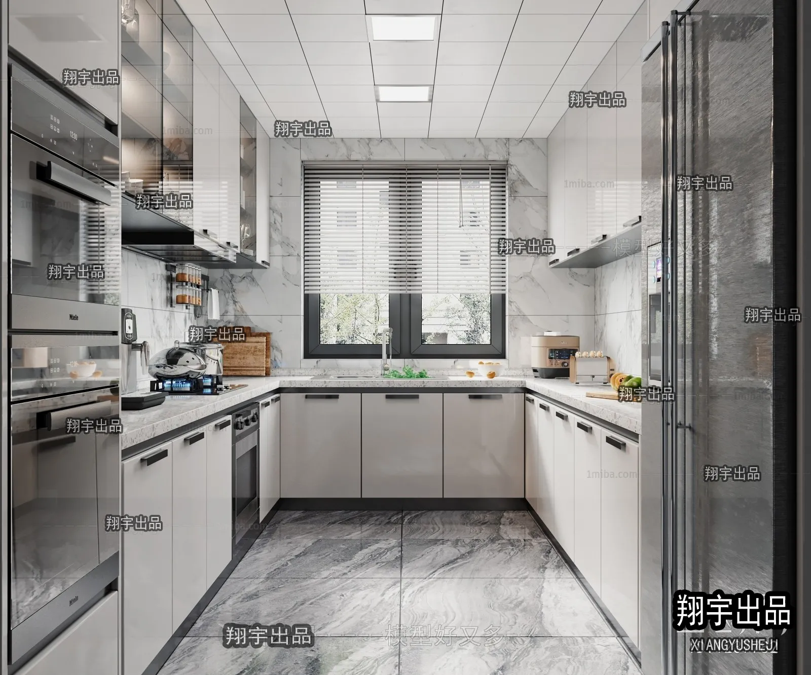 Kitchen 3D Interior Scene – 3D Models – 166