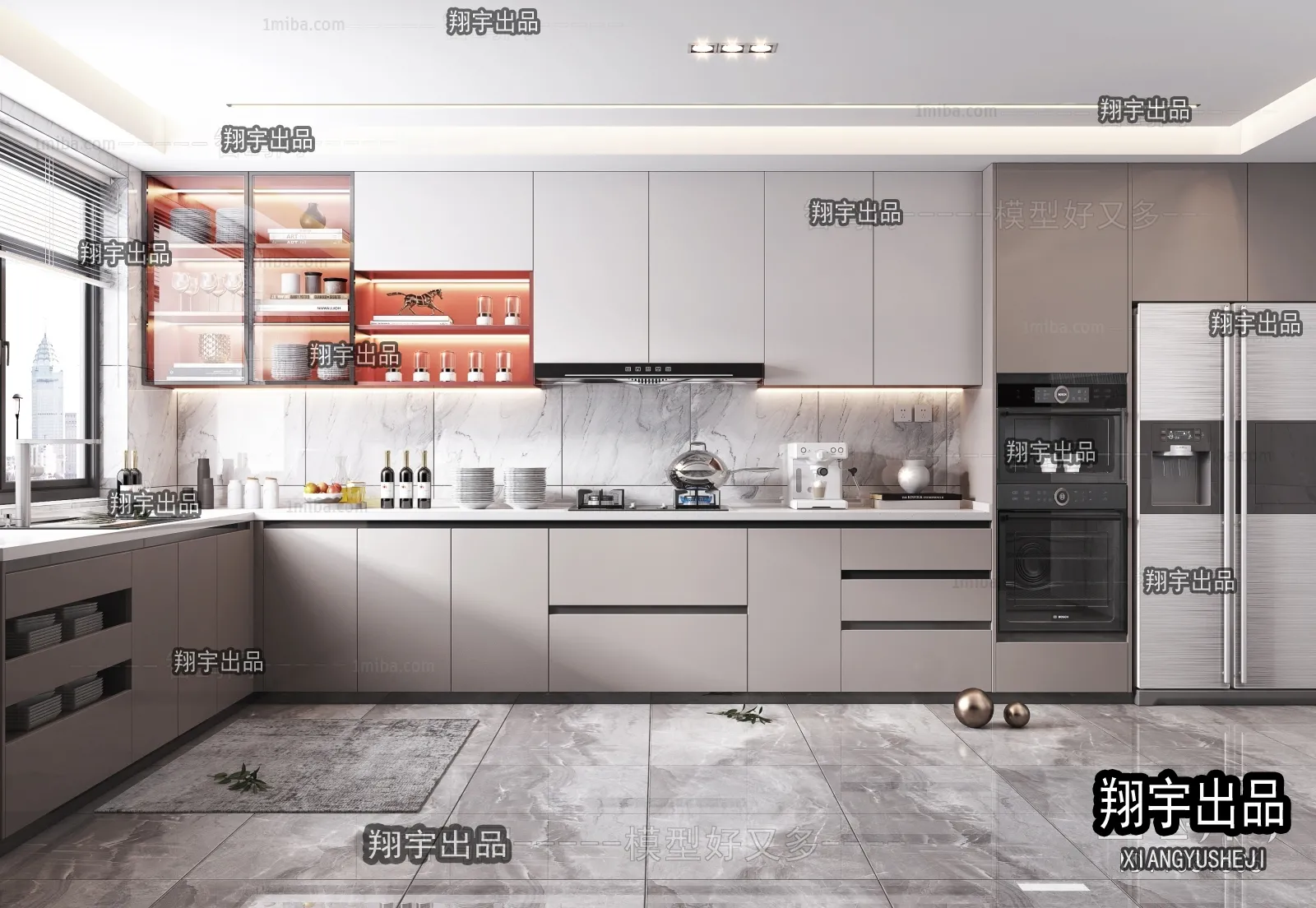 Kitchen 3D Interior Scene – 3D Models – 167