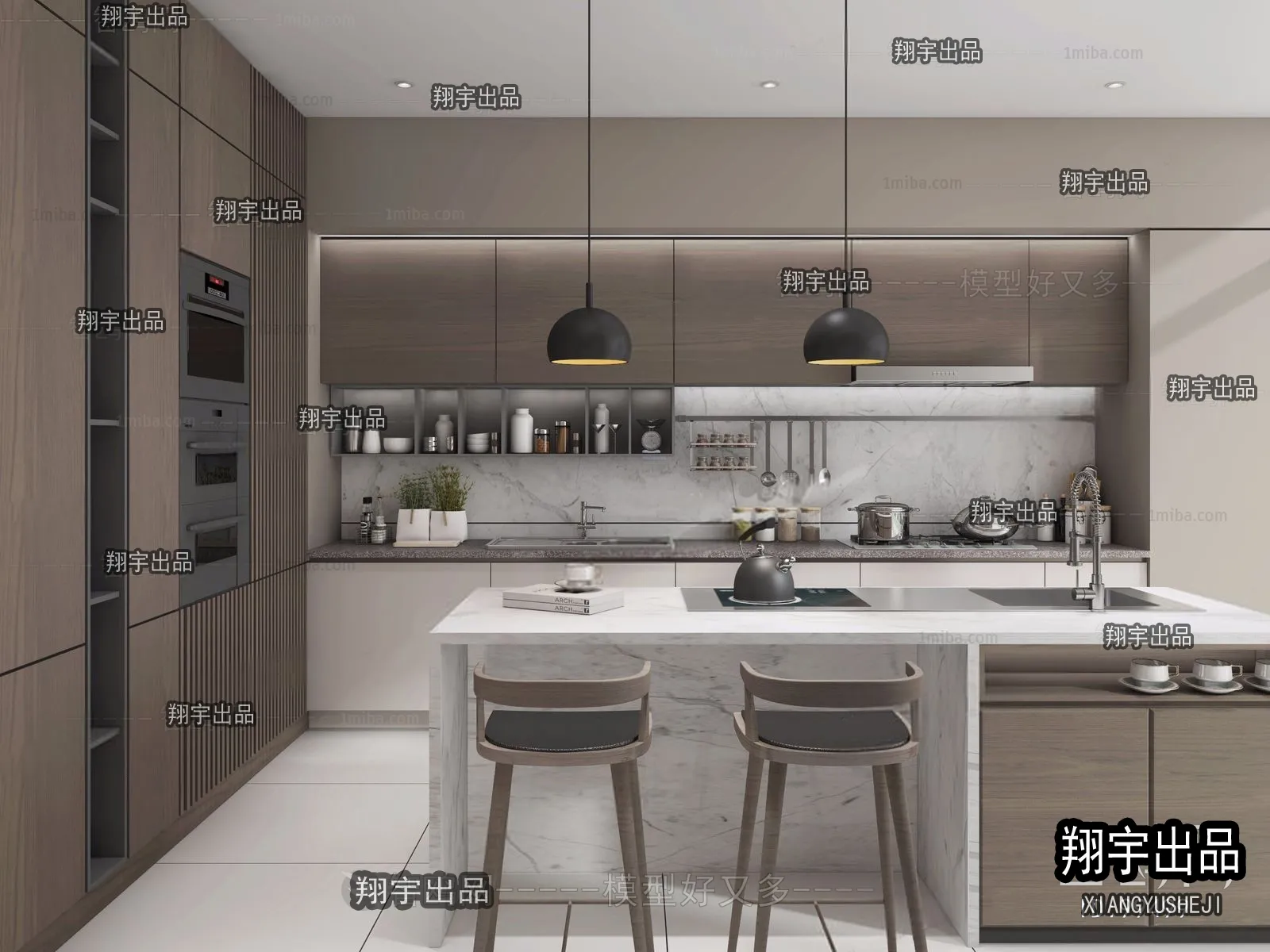 Kitchen 3D Interior Scene – 3D Models – 168