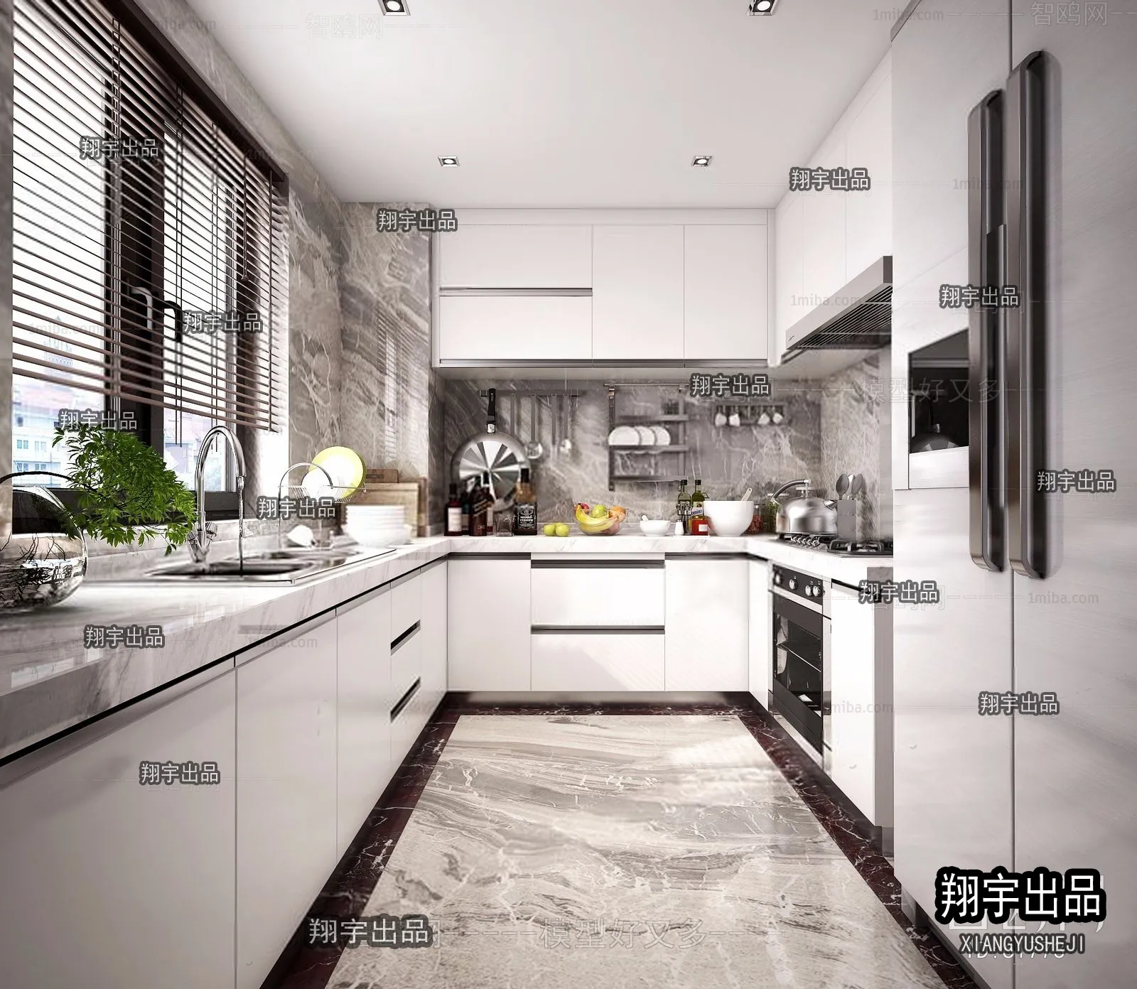 Kitchen 3D Interior Scene – 3D Models – 169