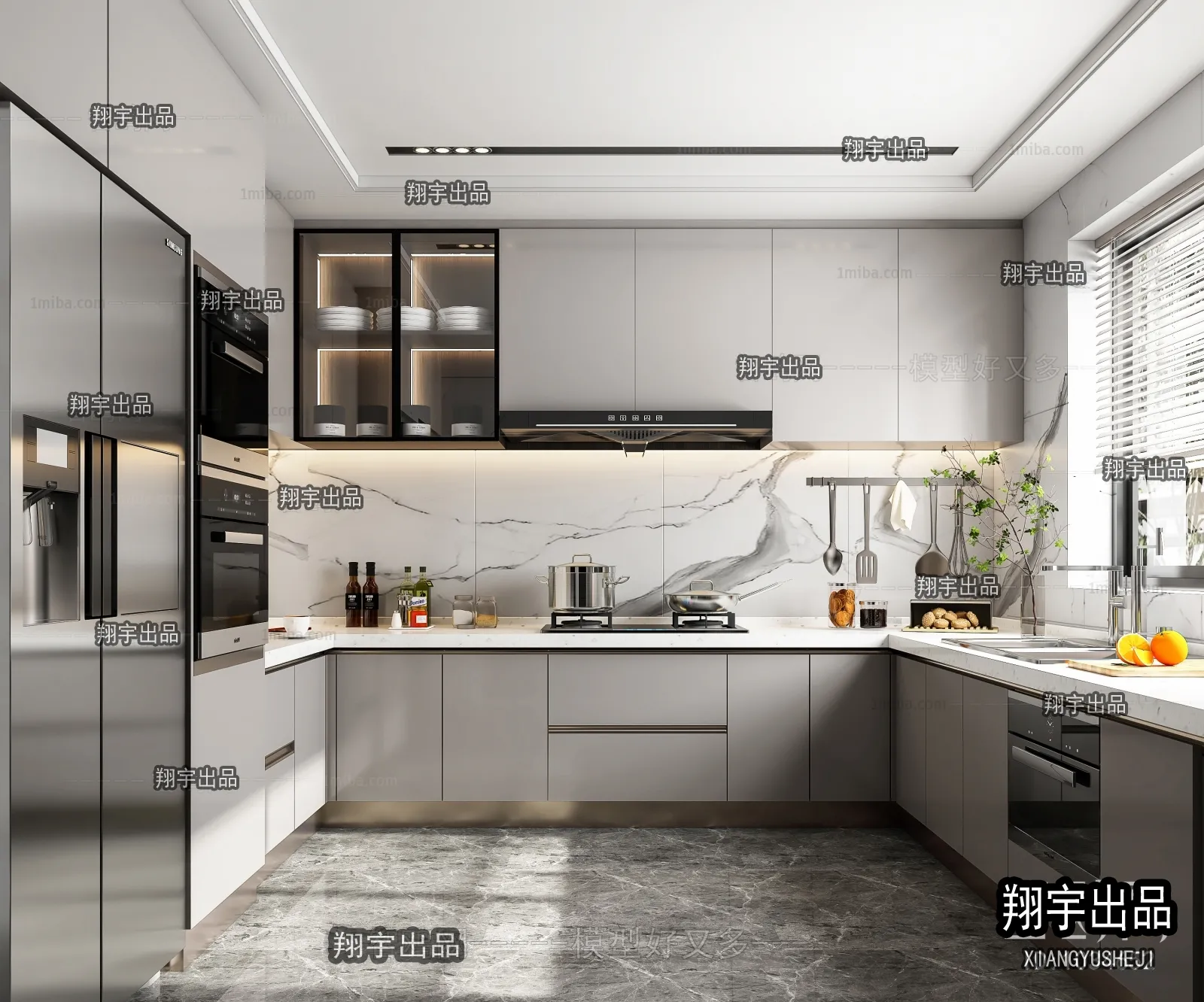 Kitchen 3D Interior Scene – 3D Models – 174