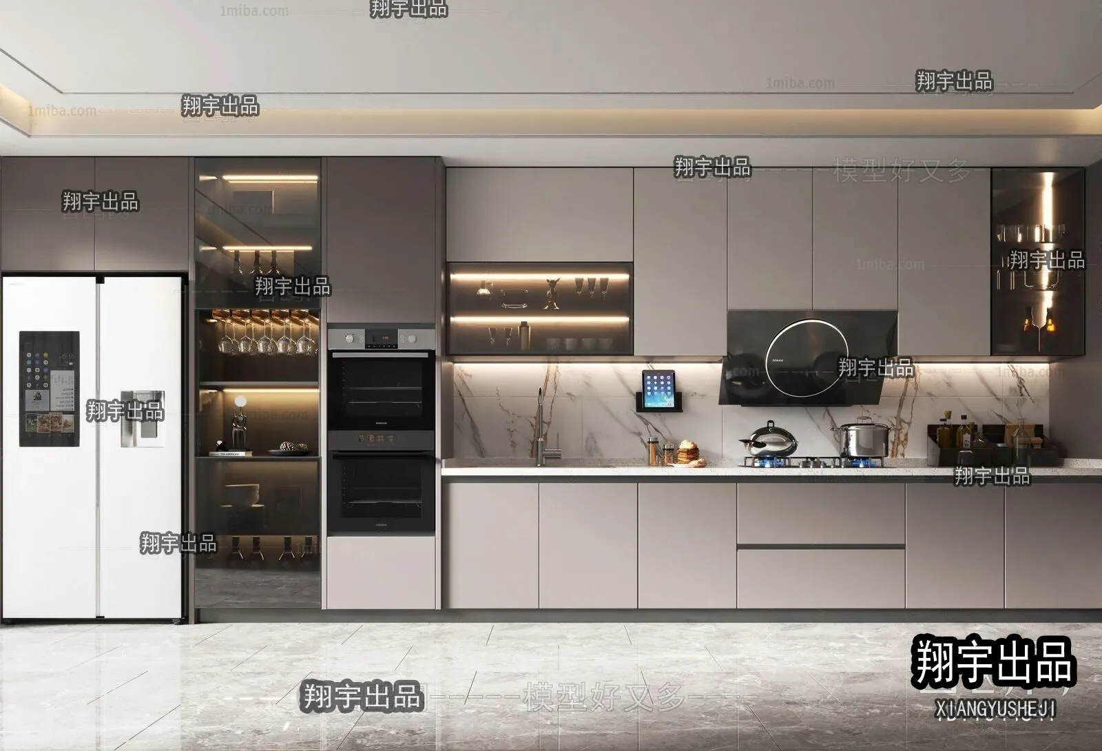 Kitchen 3D Interior Scene – 3D Models – 175