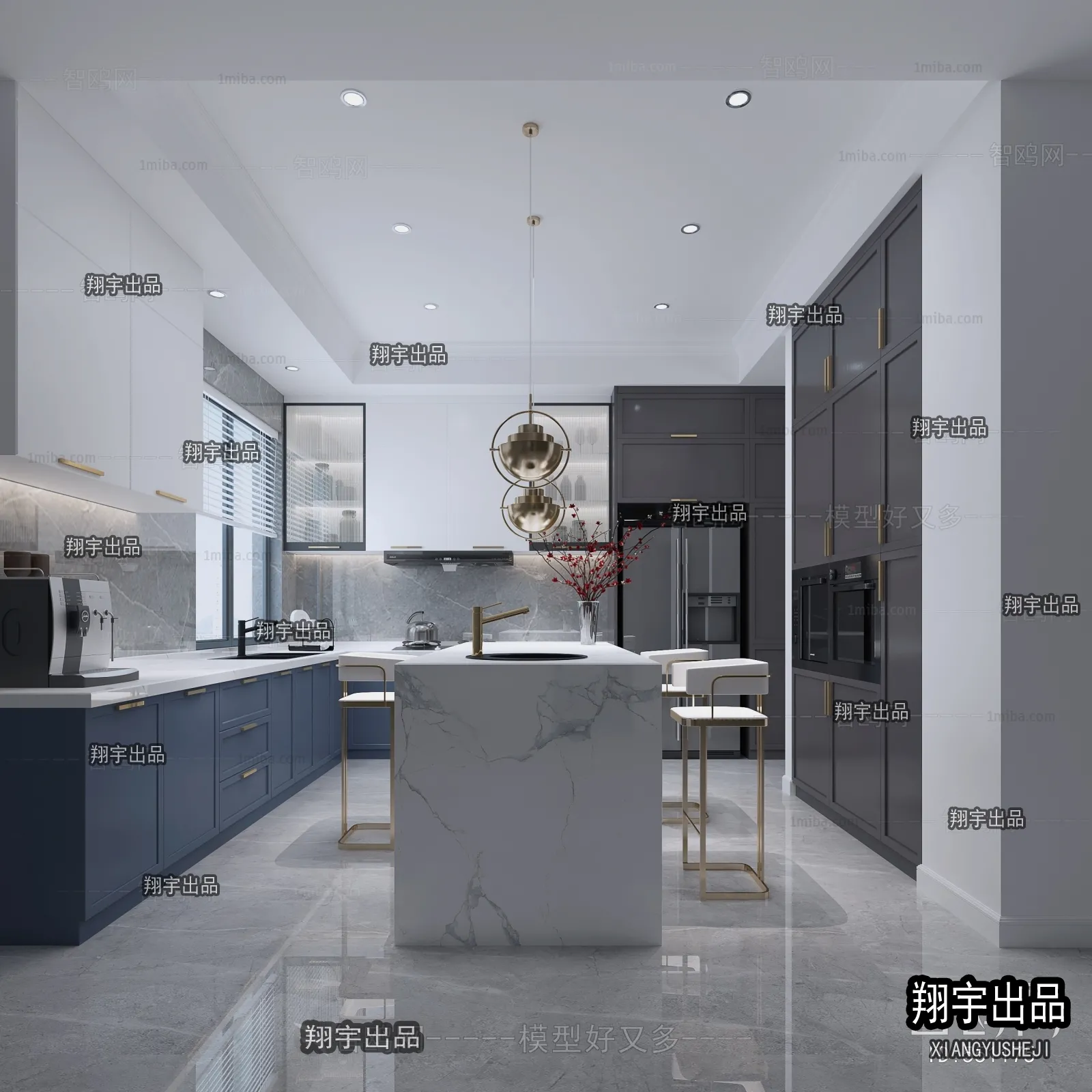 Kitchen 3D Interior Scene – 3D Models – 180