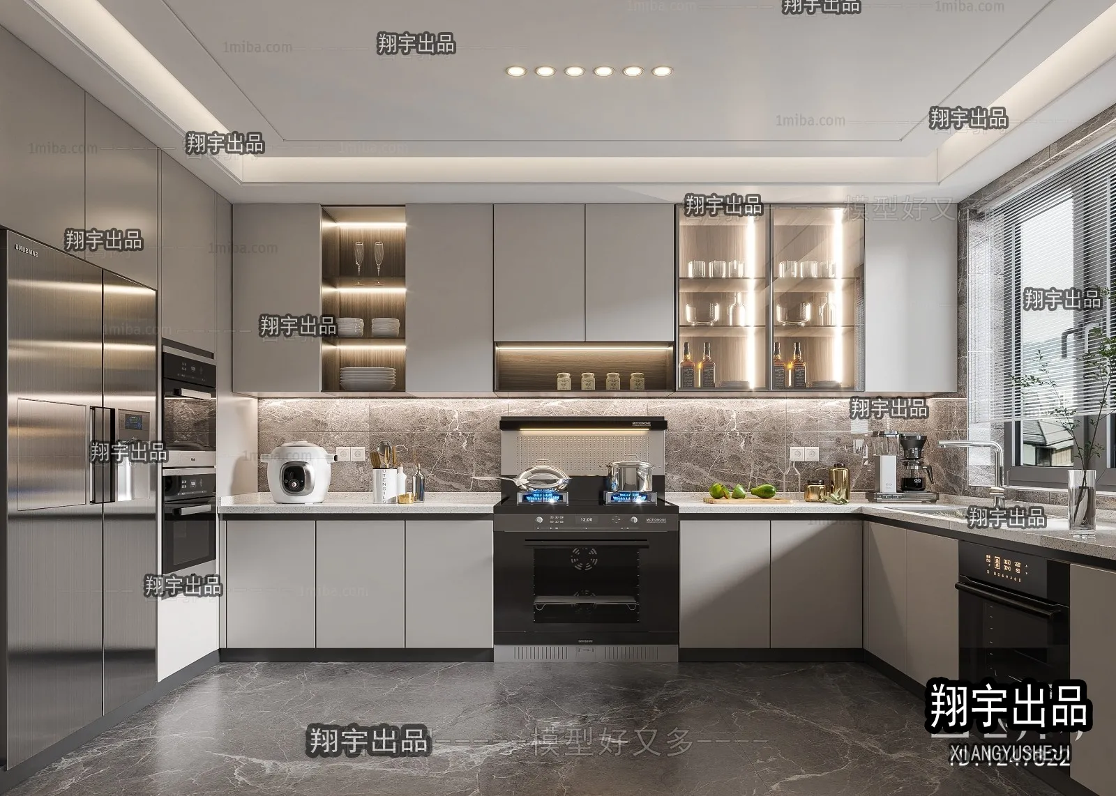 Kitchen 3D Interior Scene – 3D Models – 181