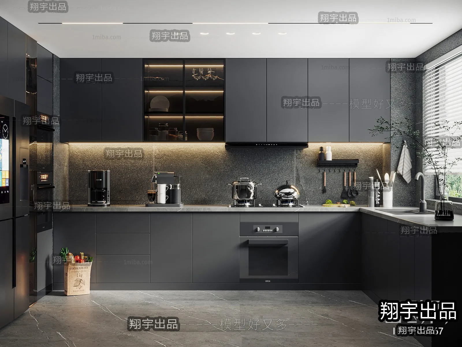 Kitchen 3D Interior Scene – 3D Models – 183