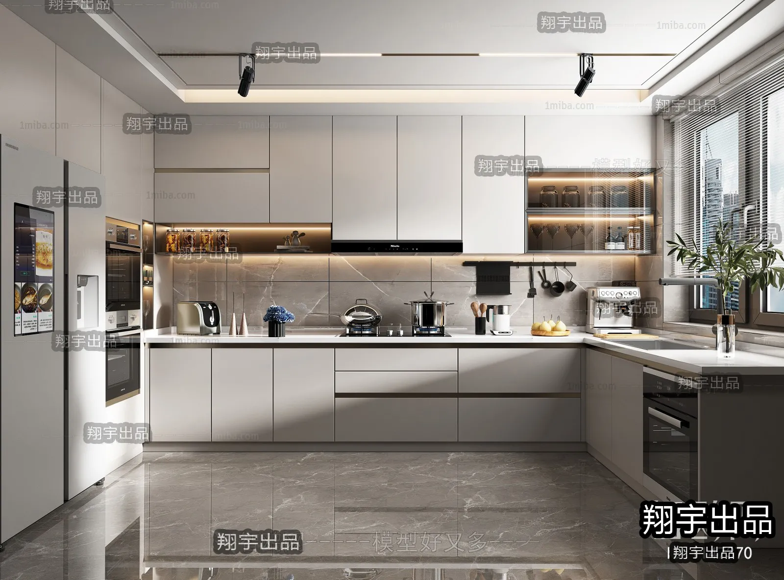 Kitchen 3D Interior Scene – 3D Models – 184