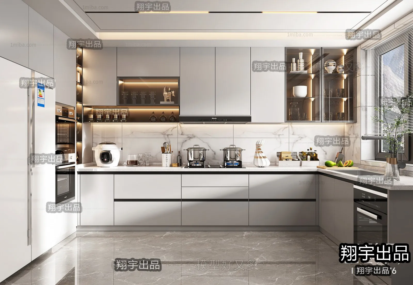 Kitchen 3D Interior Scene – 3D Models – 185