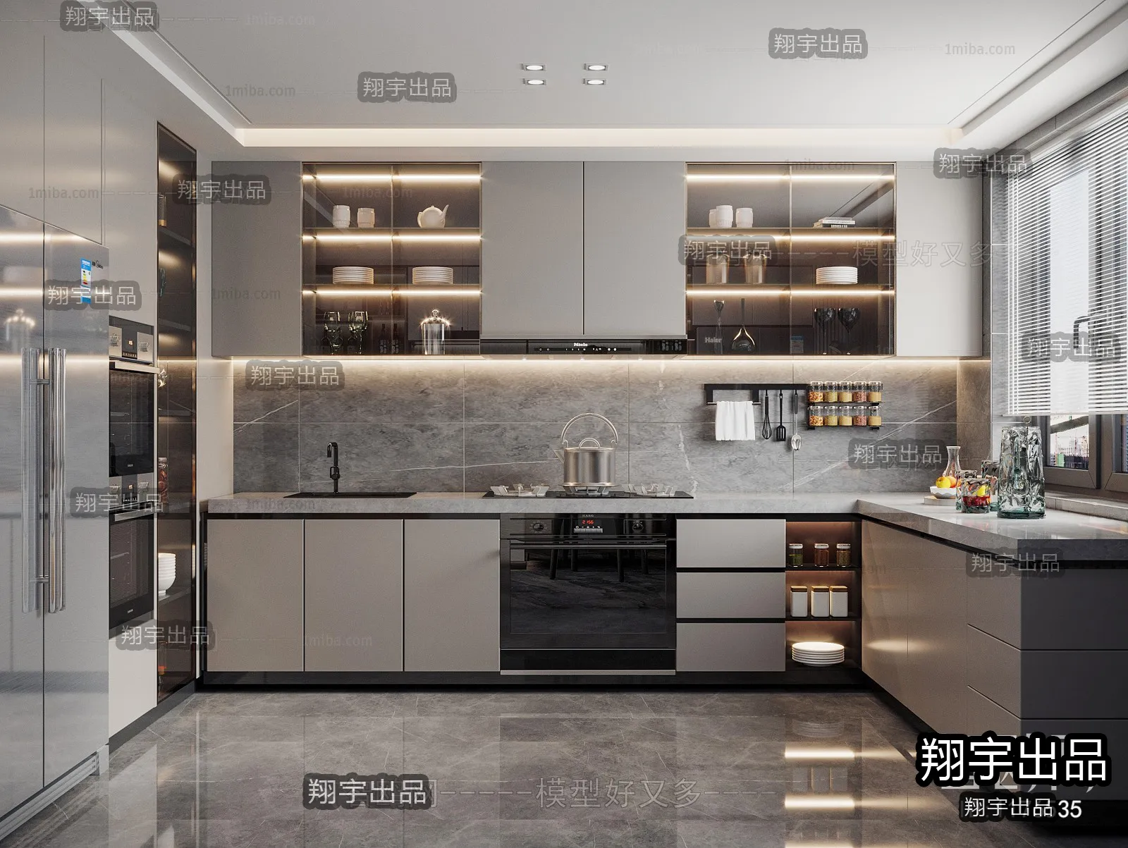 Kitchen 3D Interior Scene – 3D Models – 186