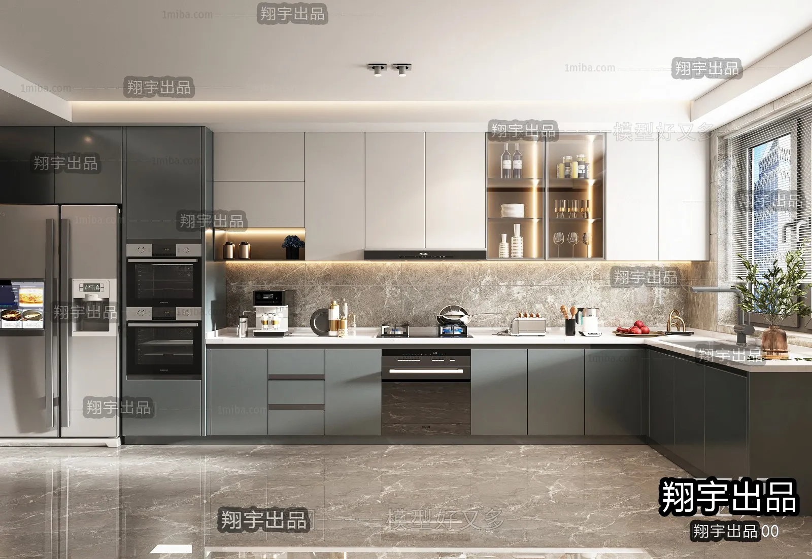 Kitchen 3D Interior Scene – 3D Models – 187